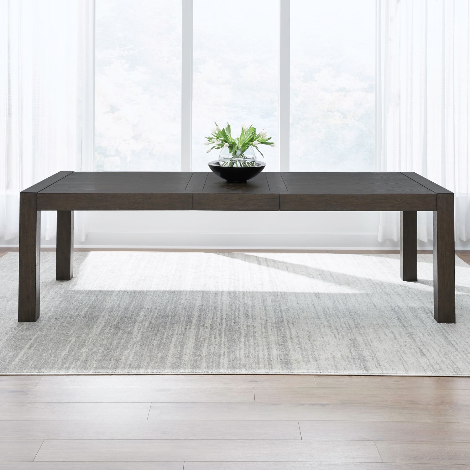 Cascade Falls Rectangular Wood Extendable Dining Table