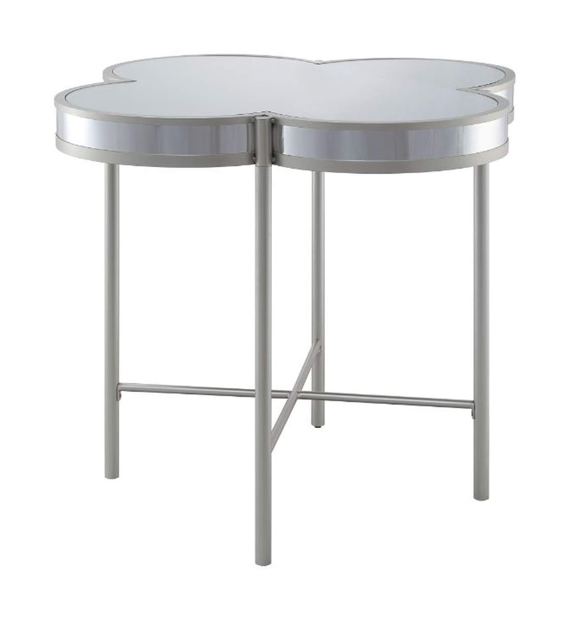 Clover Mirrored/Metal Counter Set