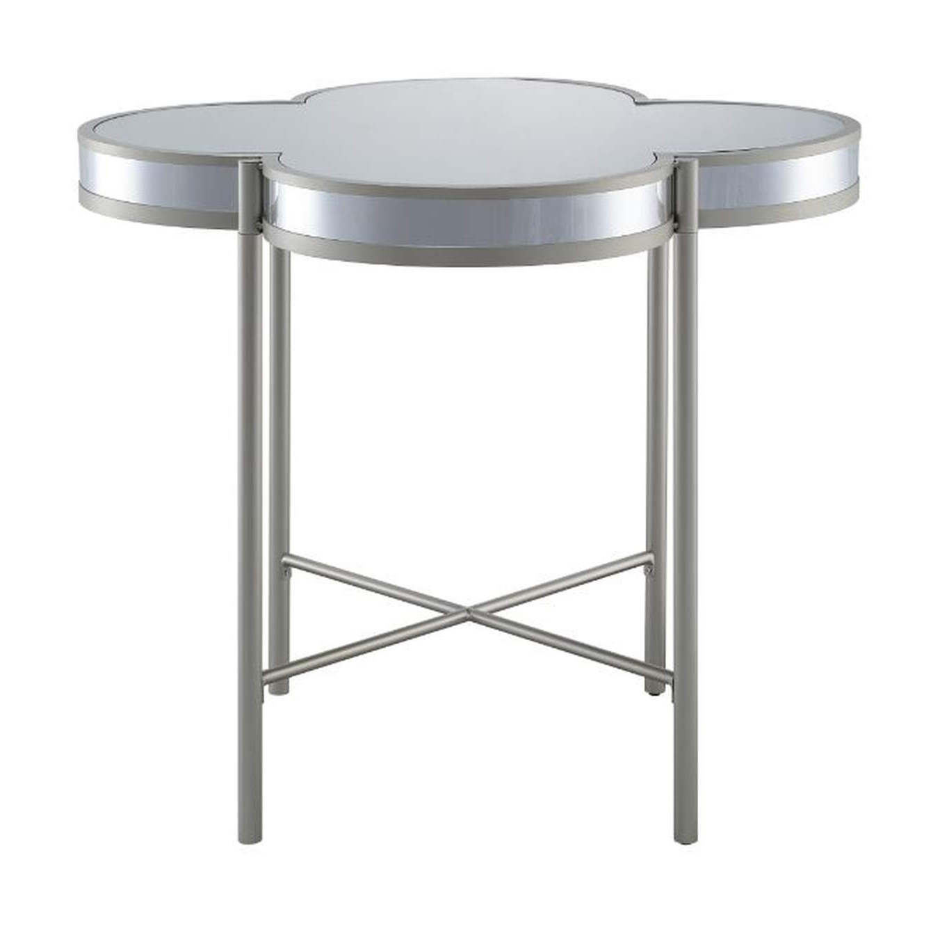 Clover Mirrored/Metal Counter Set