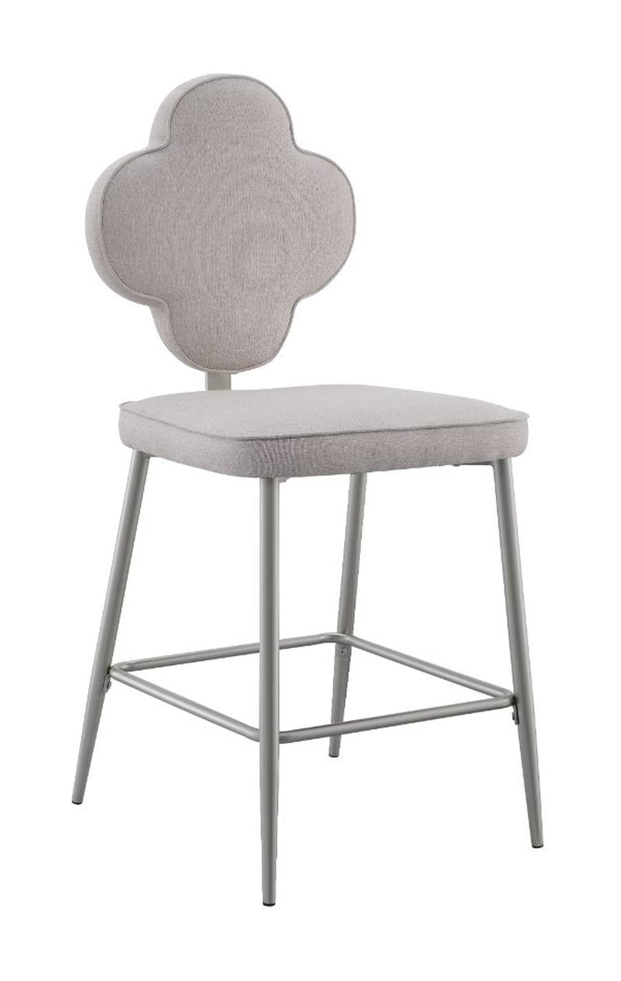 Clover Mirrored/Metal Counter Set