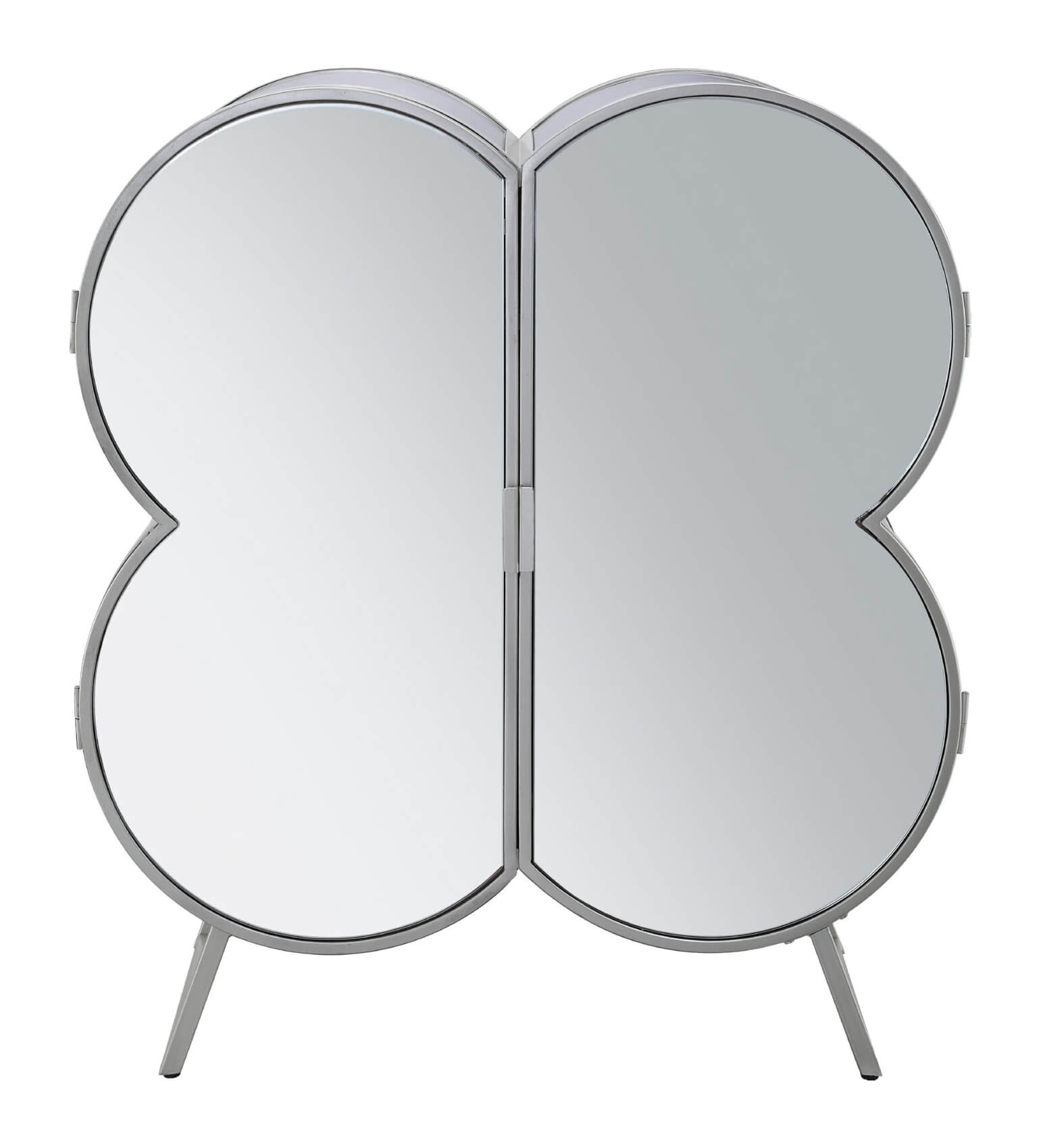 Clover Mirrored/Metal Counter Set