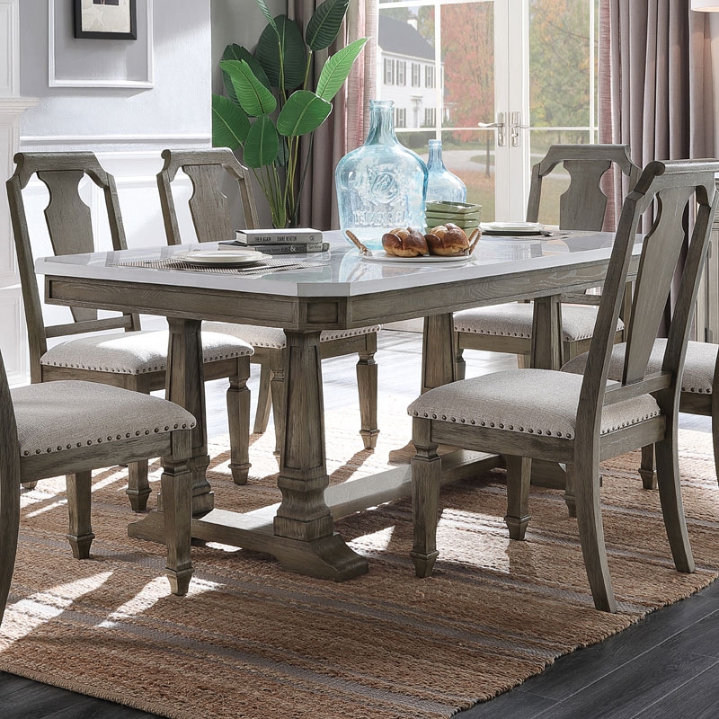 Zumala Marble/Wood Dining Table