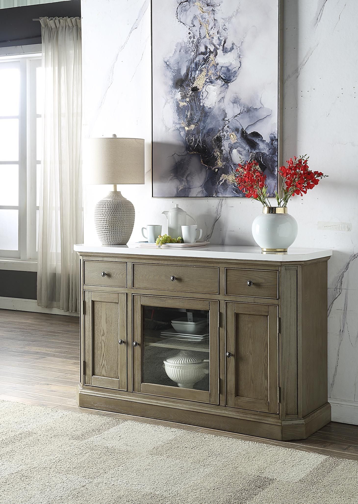 Zumala Marble/Wood Dining Room Set