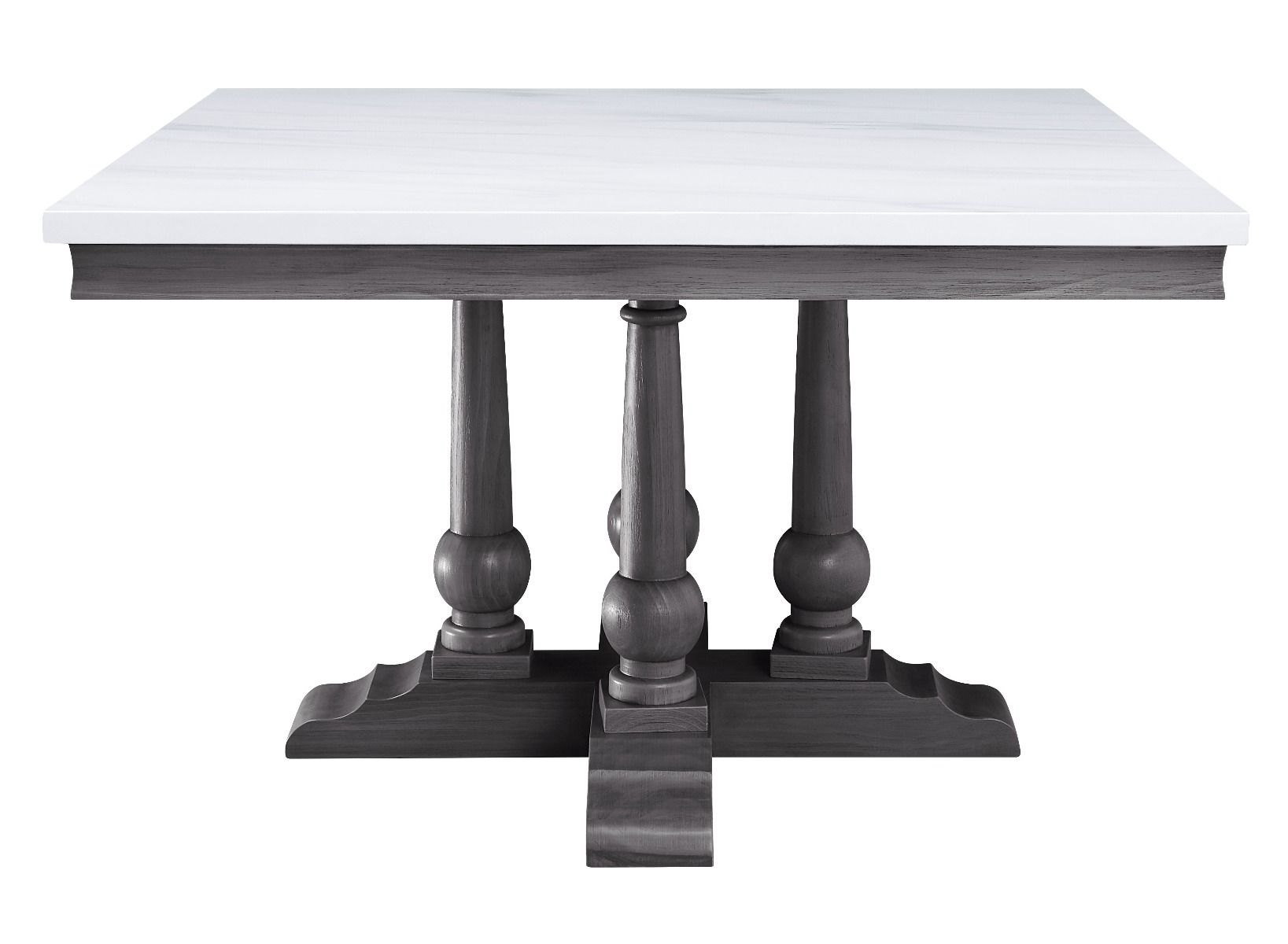 Yabeina Marble/Wood Square Dining Room Set
