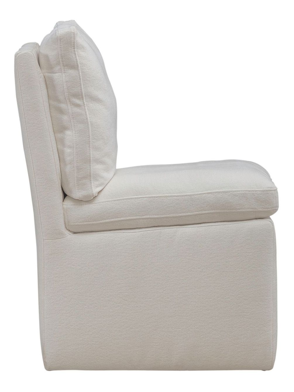 Fabric Accent Dining Side Chair w/Casters