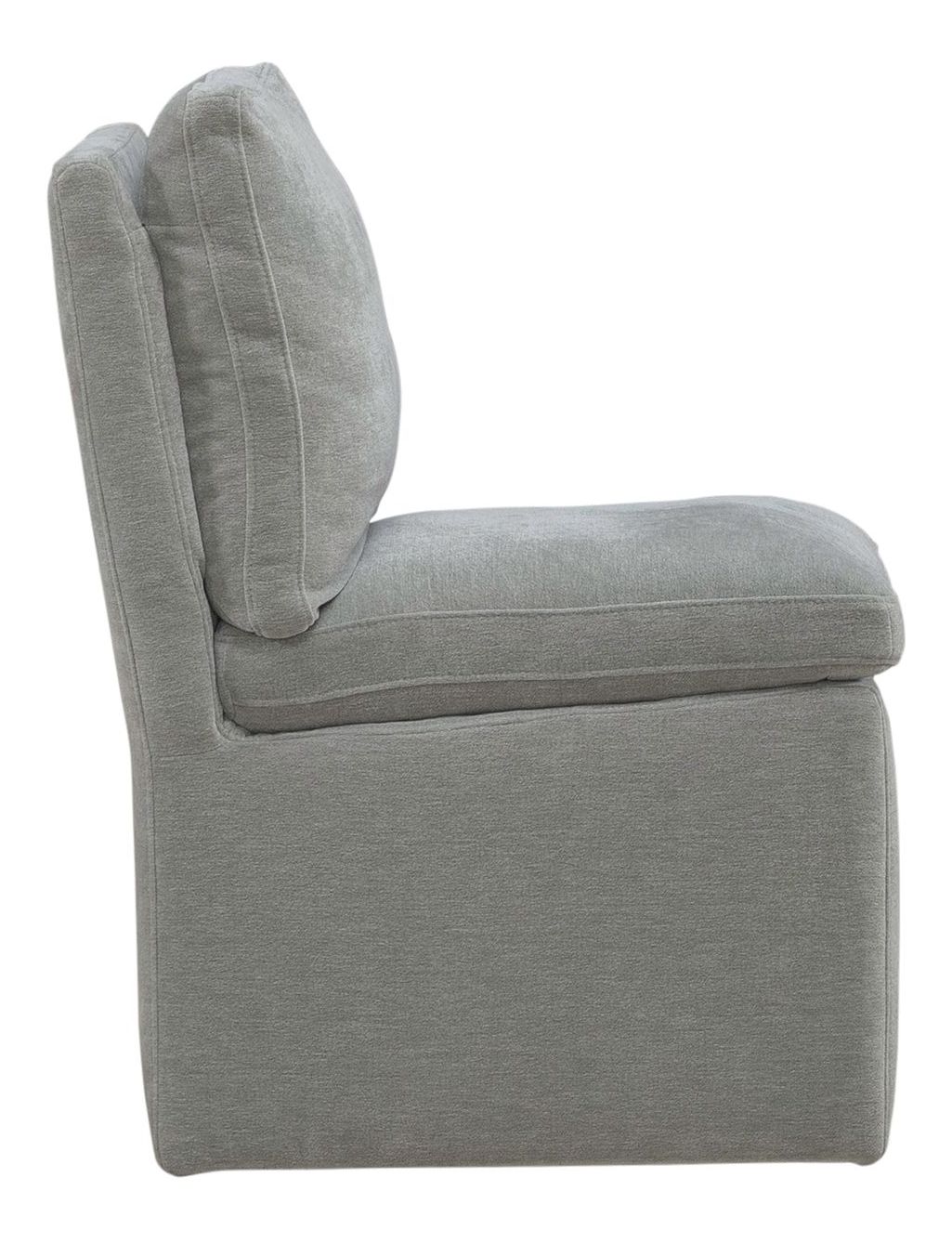 Fabric Accent Dining Side Chair w/Casters