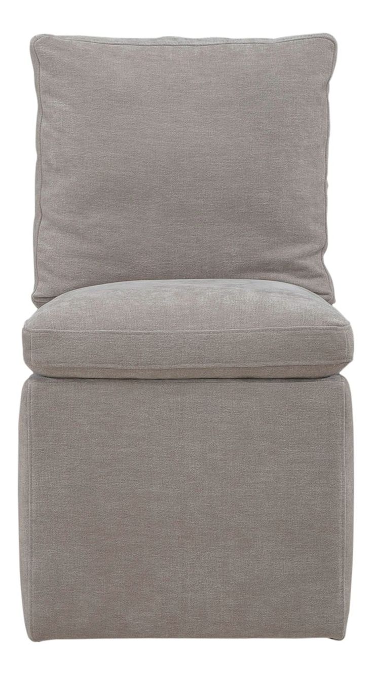 Fabric Accent Dining Side Chair w/Casters