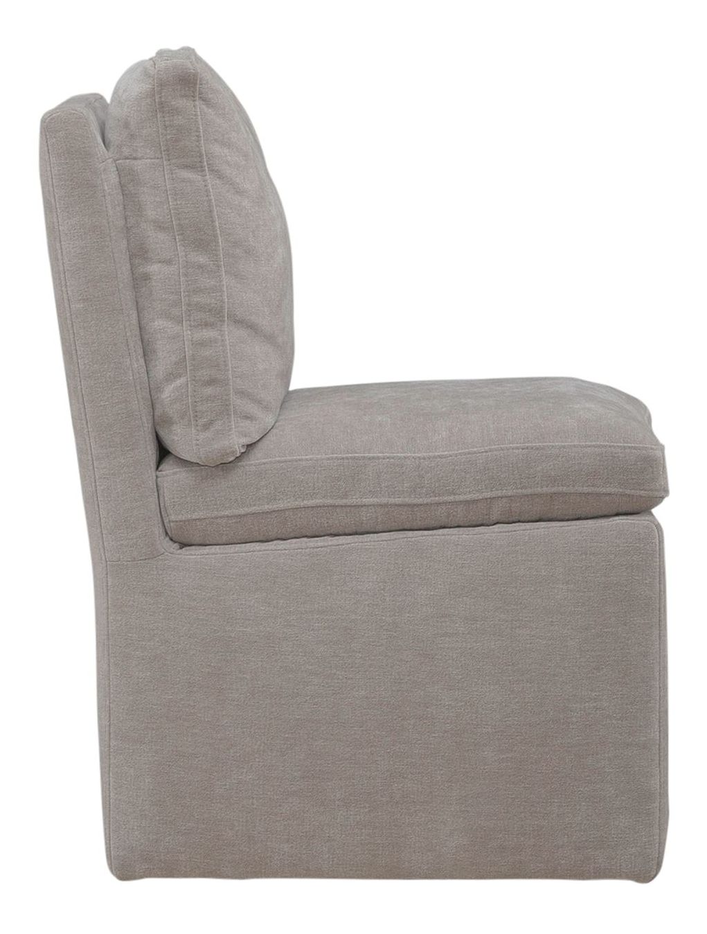 Fabric Accent Dining Side Chair w/Casters
