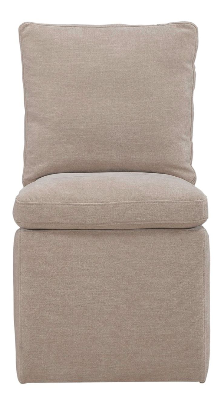 Fabric Accent Dining Side Chair w/Casters