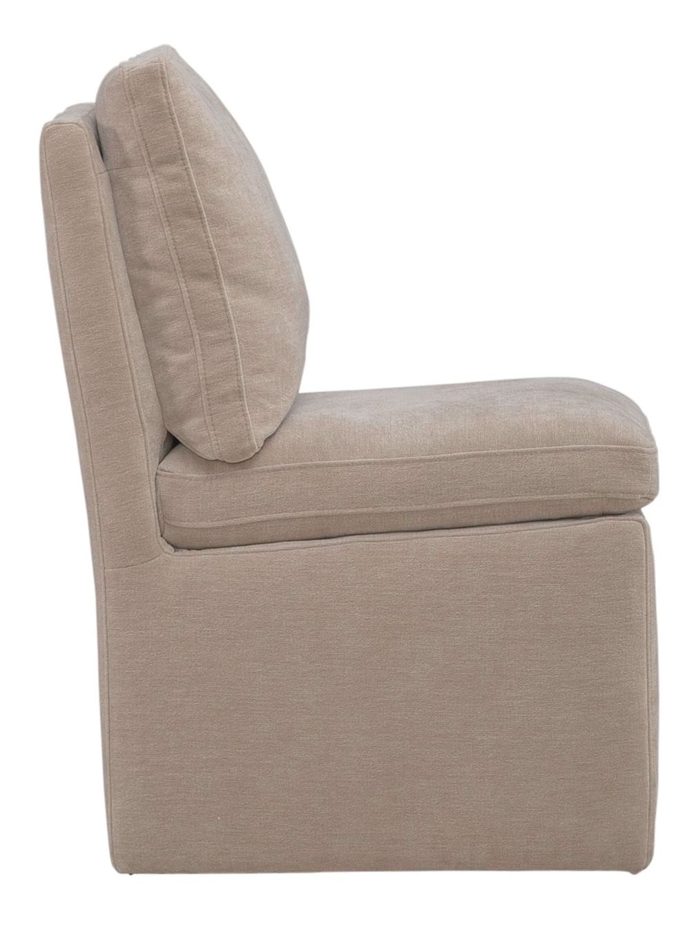 Fabric Accent Dining Side Chair w/Casters