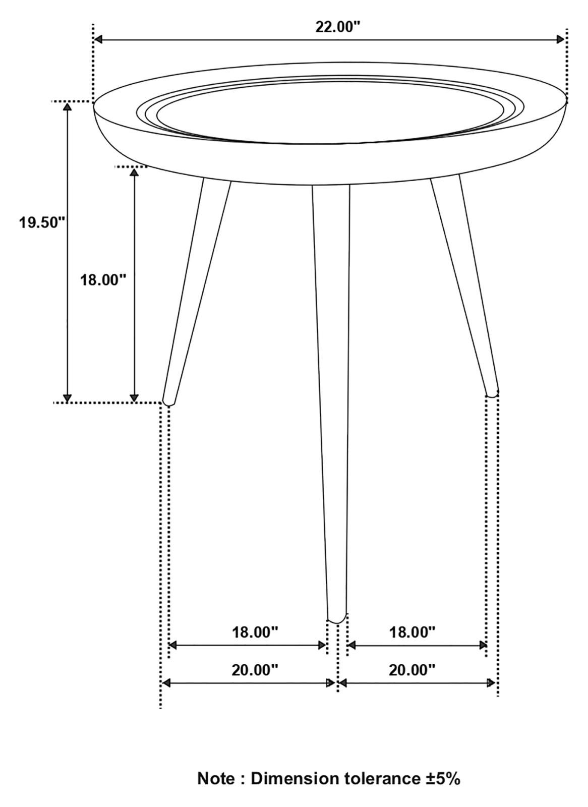 Zoe Wood Round End Table with Trio Legs