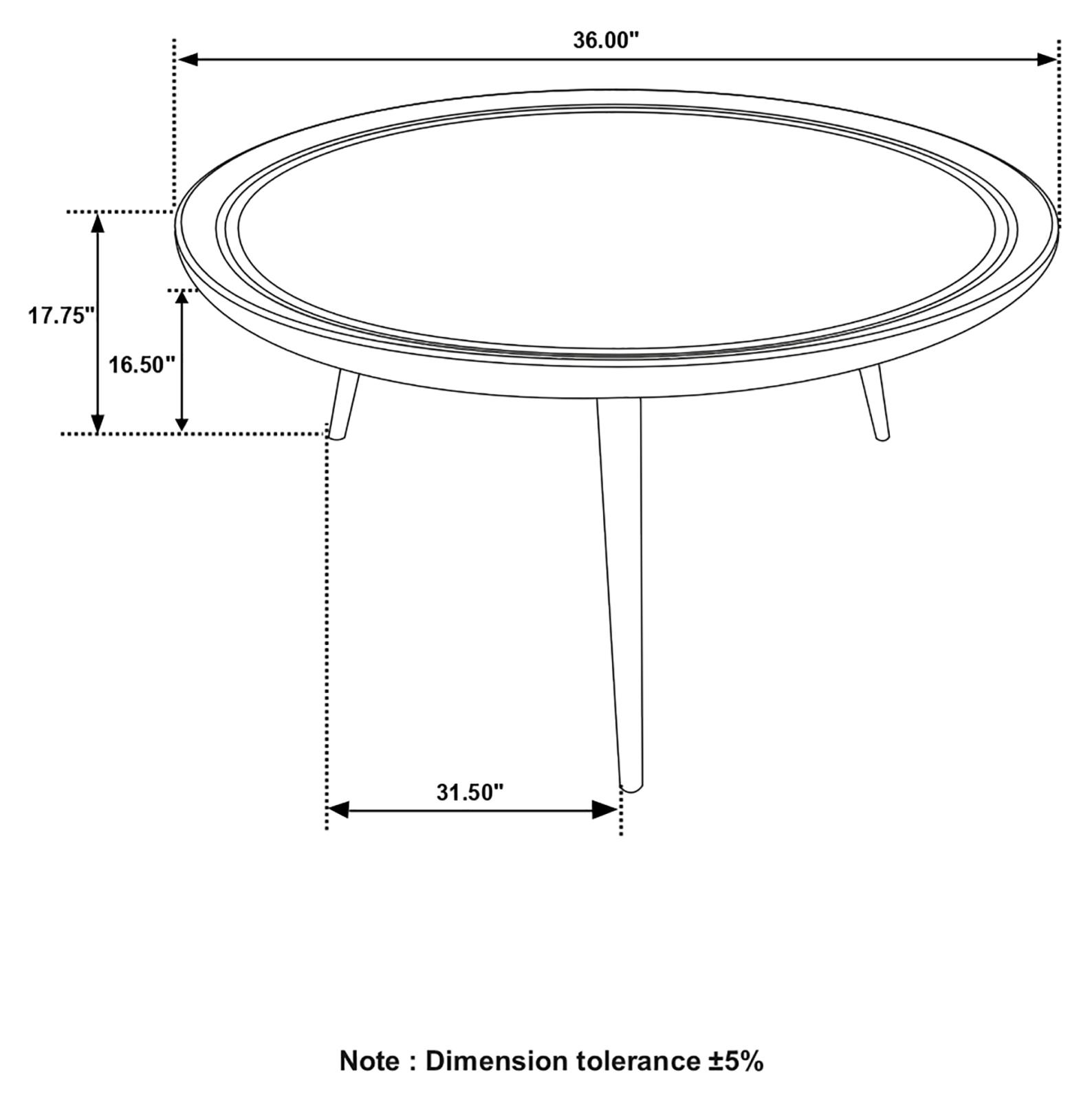 Zoe Wood Round Coffee Table with Trio Iron Legs