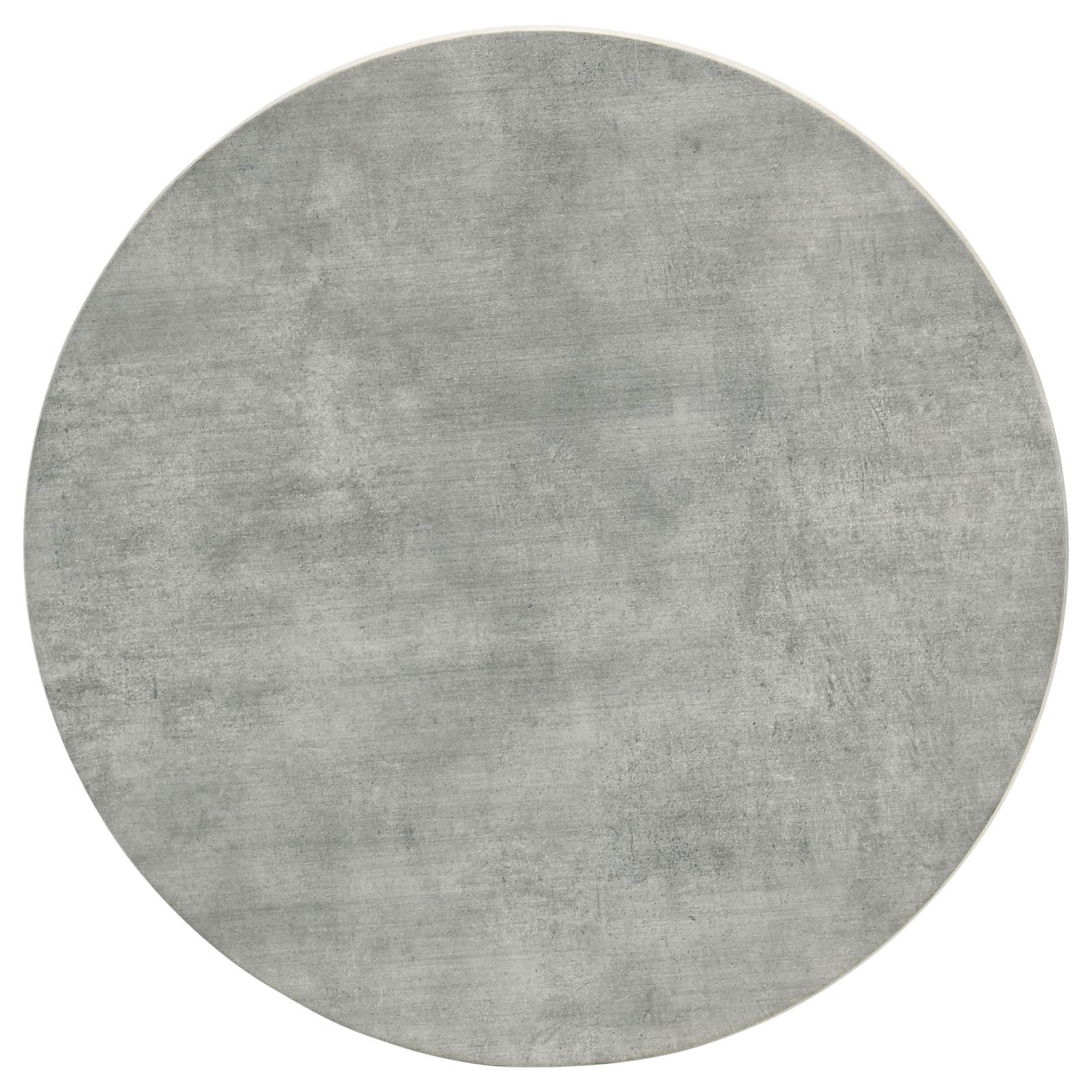 Hadi Cement Round End Table with Hairpin Legs