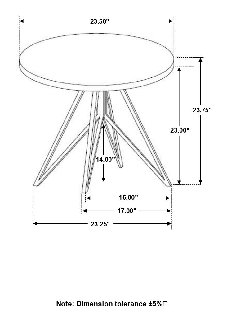 Hadi Cement Round End Table with Hairpin Legs