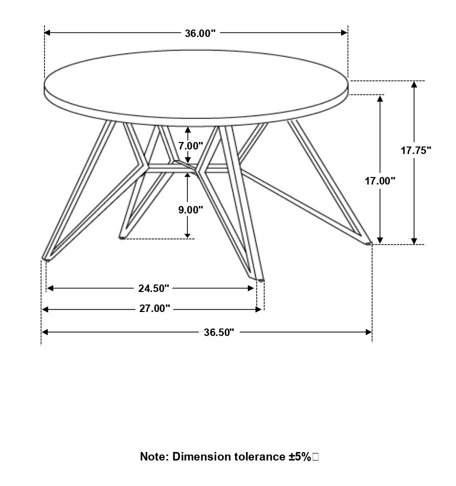 Hadi Round Coffee Table with Hairpin Legs