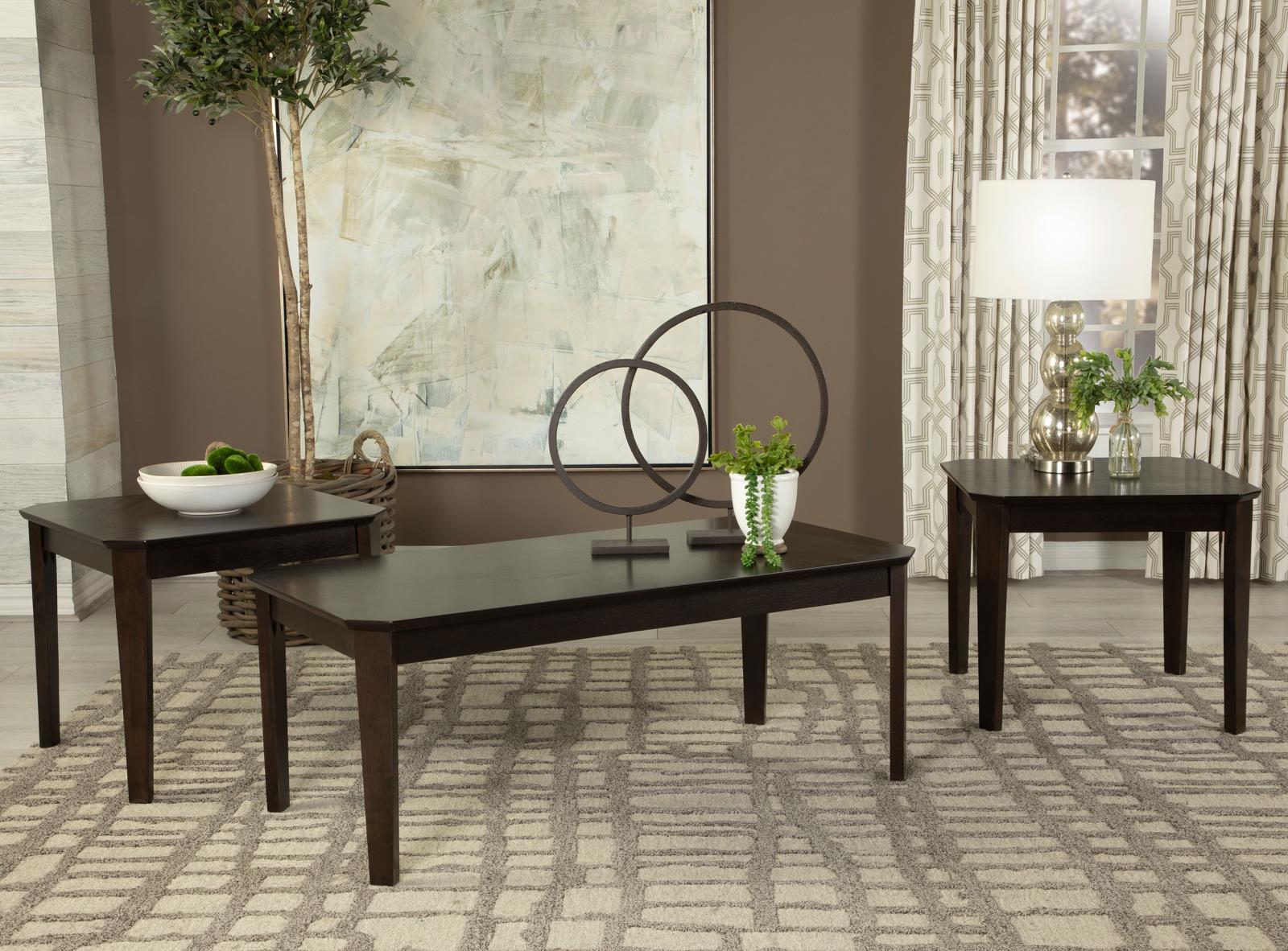 Amaro Wood Veneer 3-piece Occasional Table Set