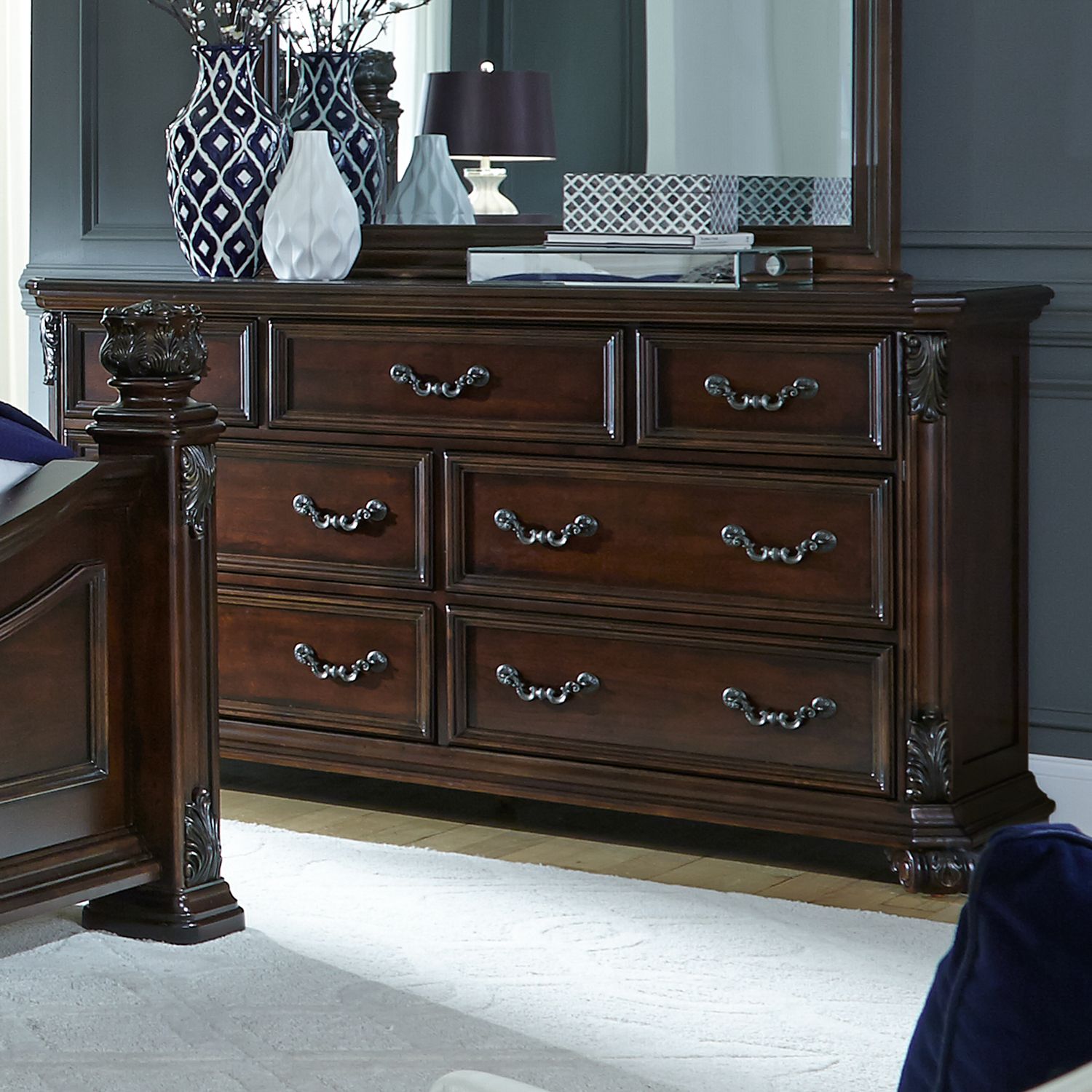 Messina Estates Wood Poster Bedroom Set | Cognac | Liberty