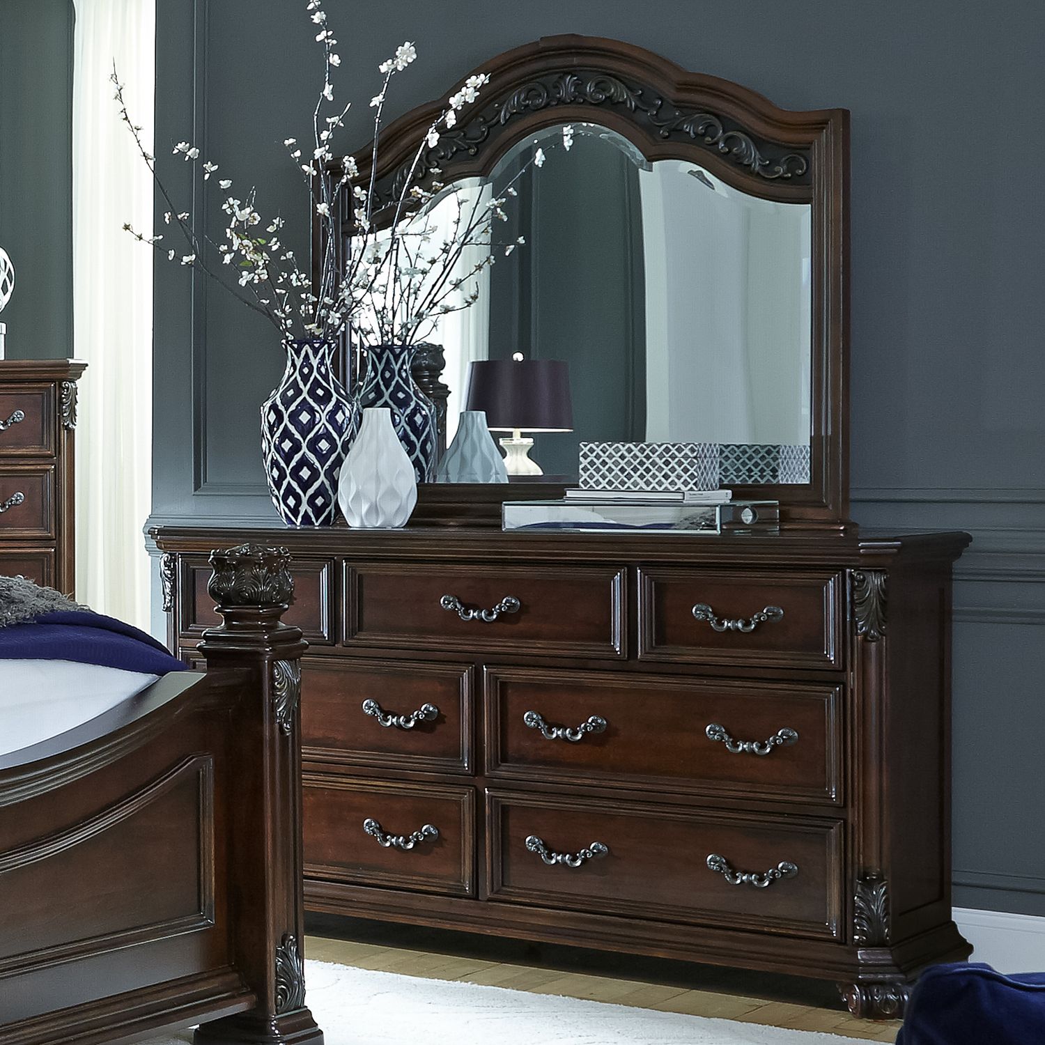 Messina Estates Arched Wood Mirror