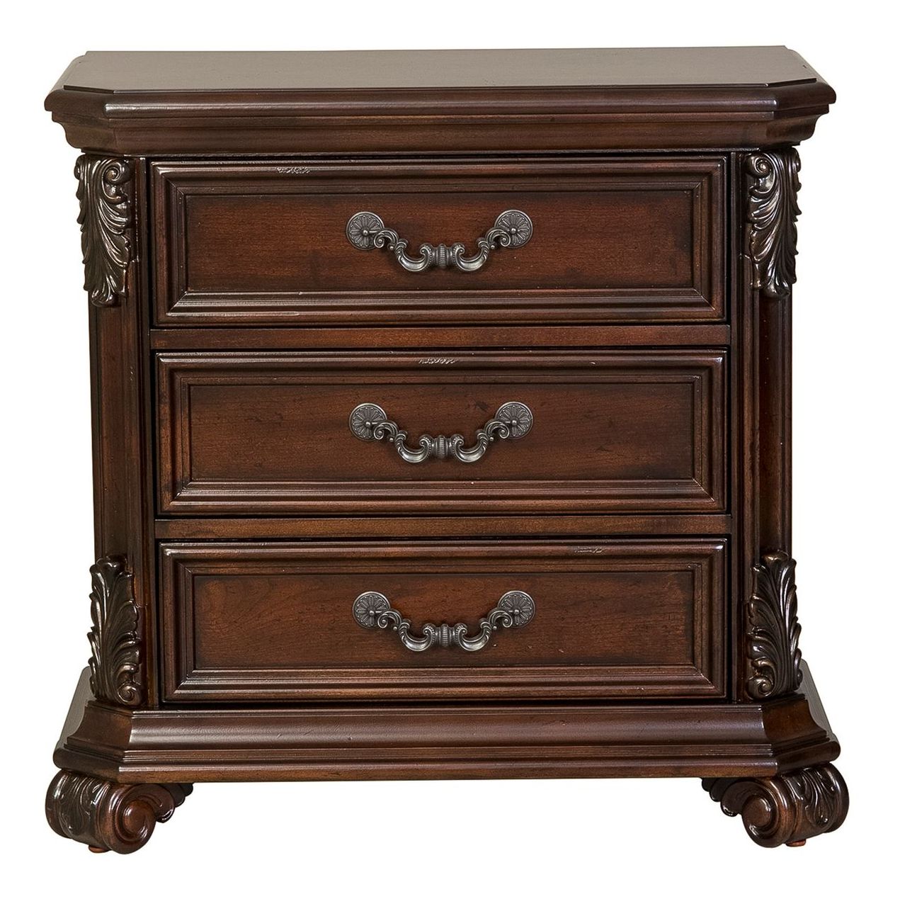 Messina Estates Wood 3-Drawer Night Stand