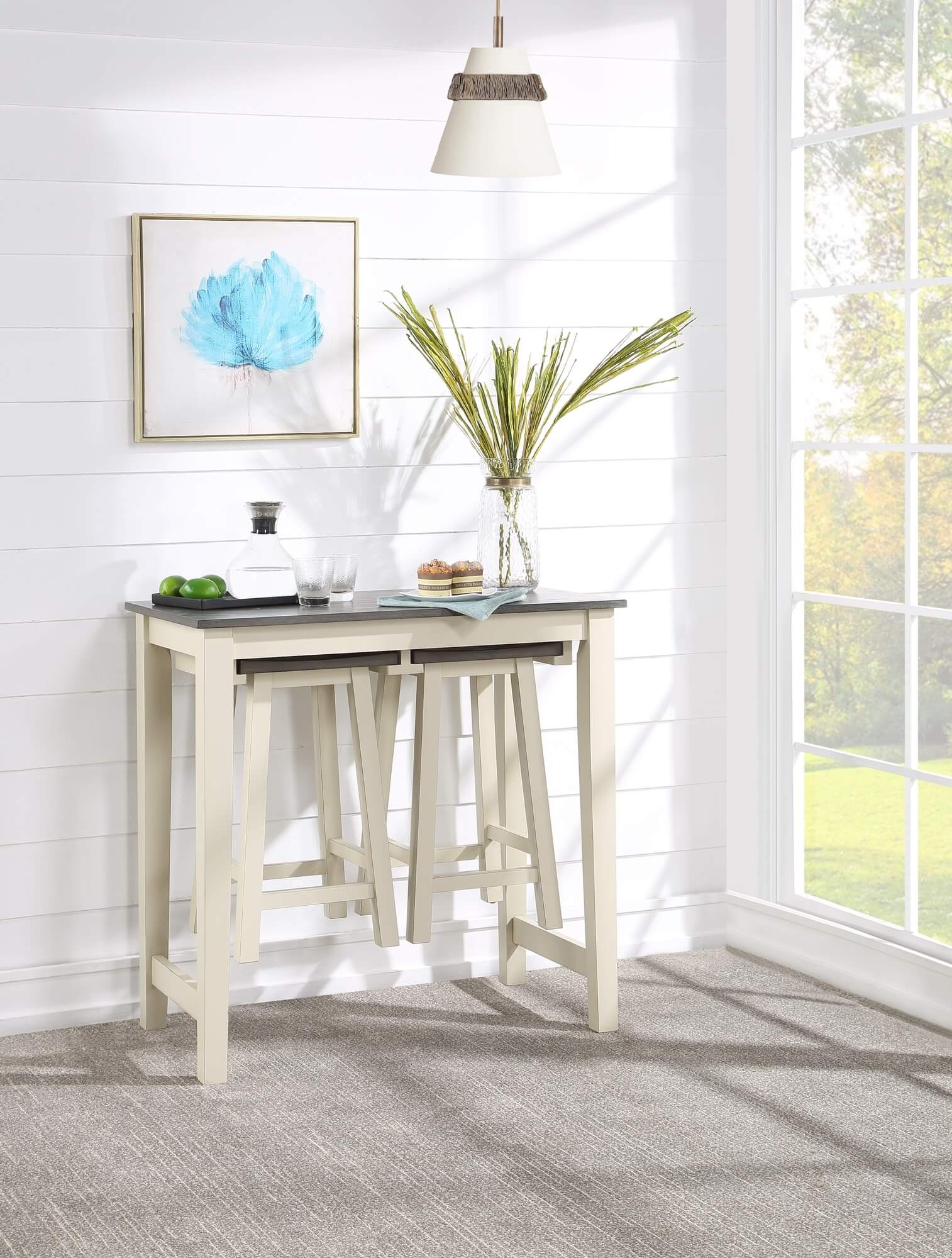 Yobanna Wood Rectangular Counter Set