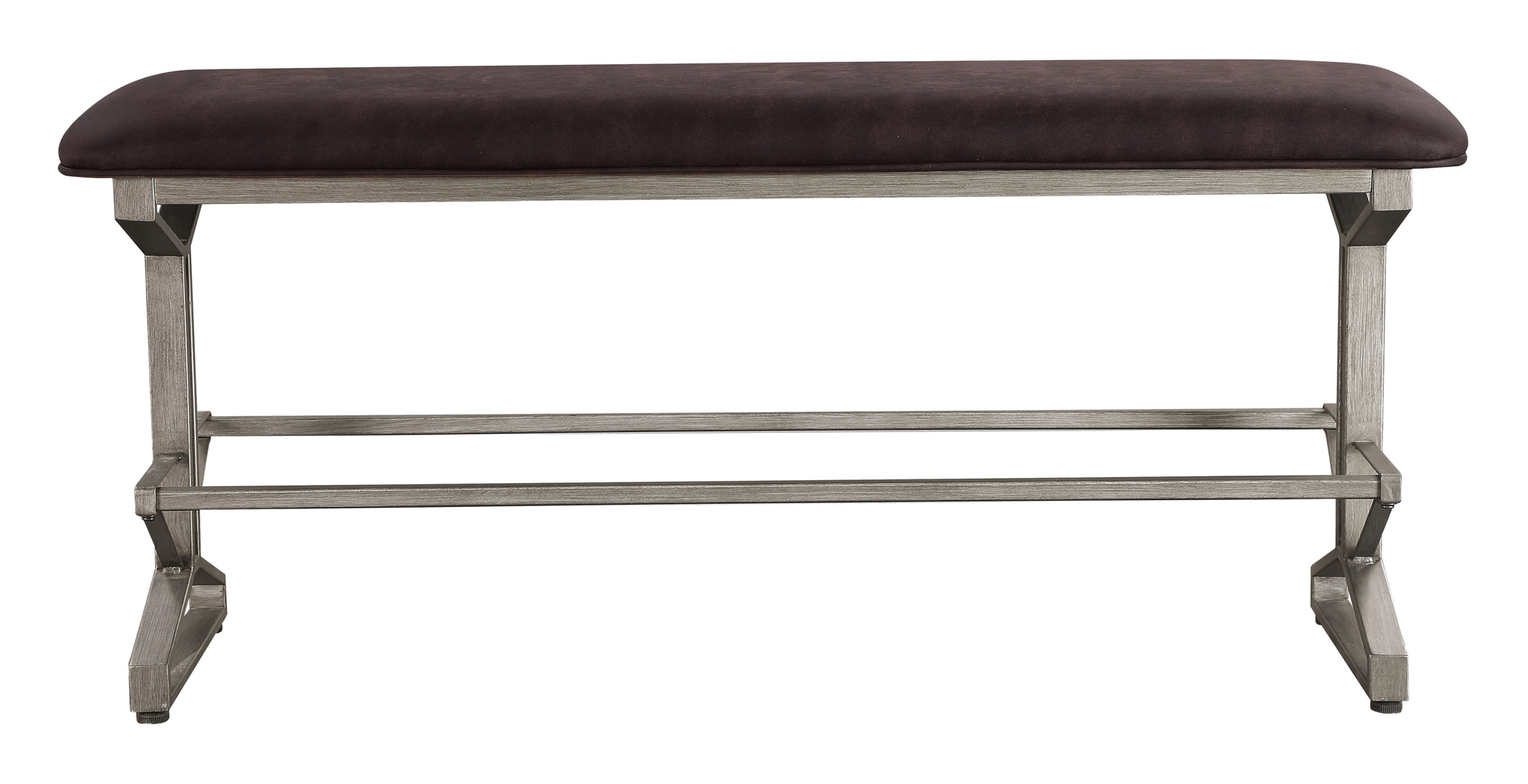 Evangeline Fabric/Metal Counter Bench