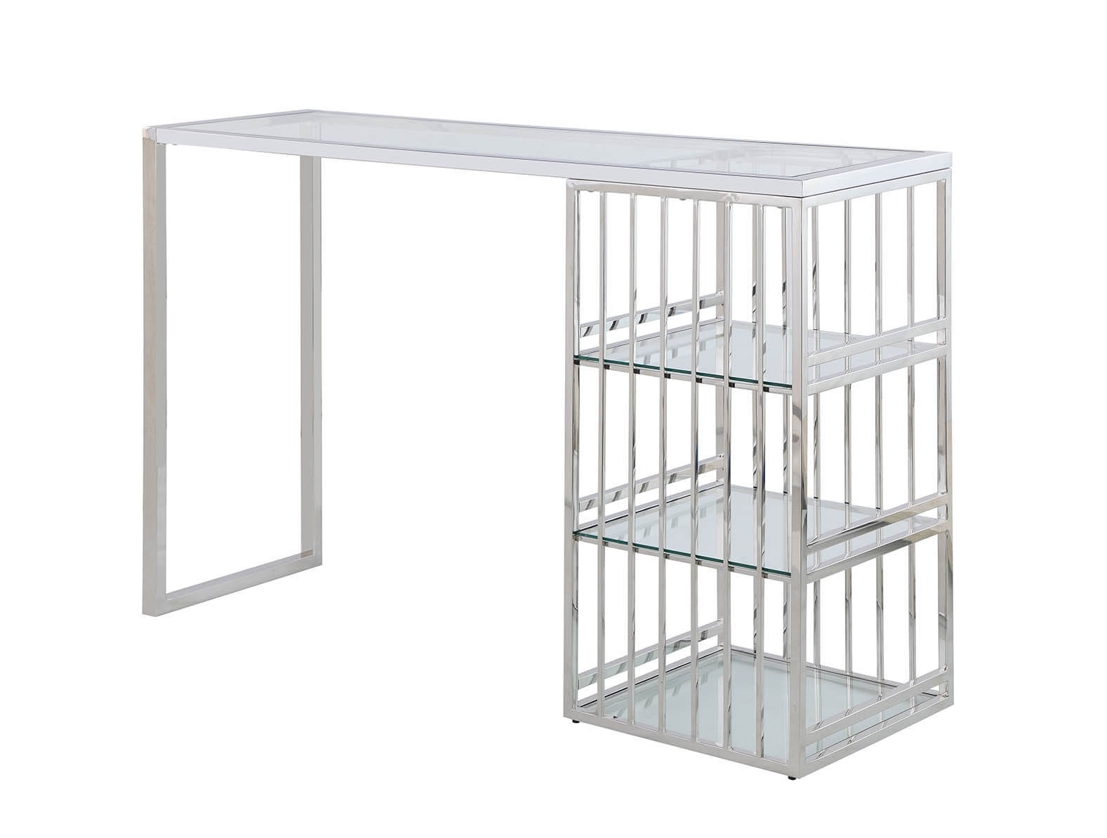 7400 Modern Stainless Steel & Glass Bar