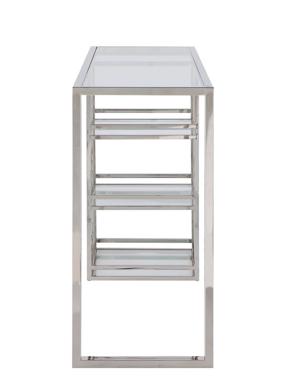 7400 Modern Stainless Steel & Glass Bar