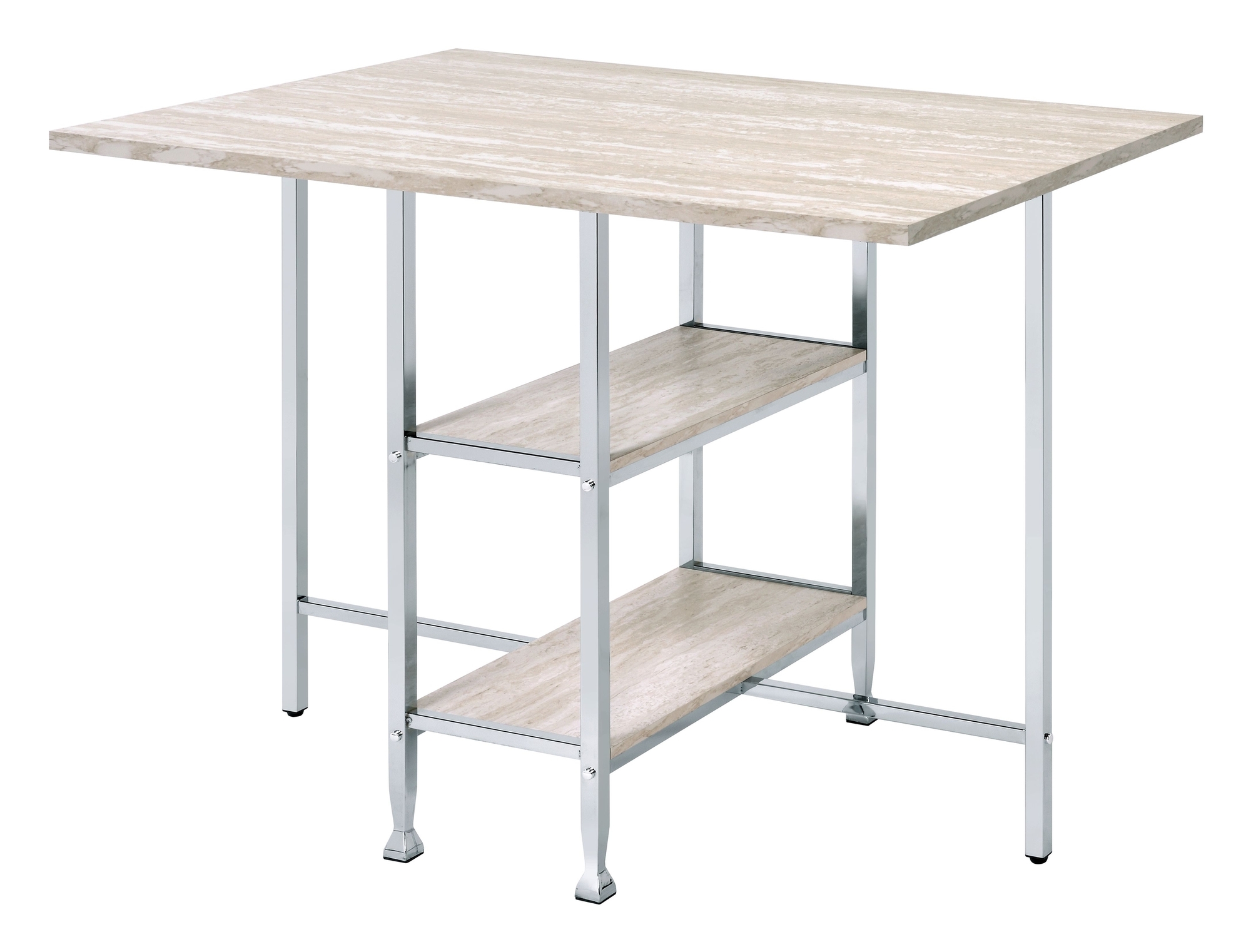 Raine Wood/Metal Rectangular Counter Set