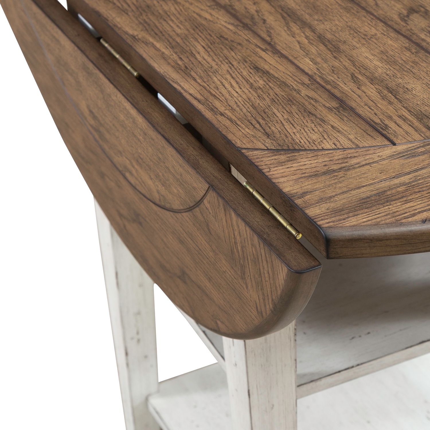 Al Fresco Round Wood Drop Leaf Dining Table