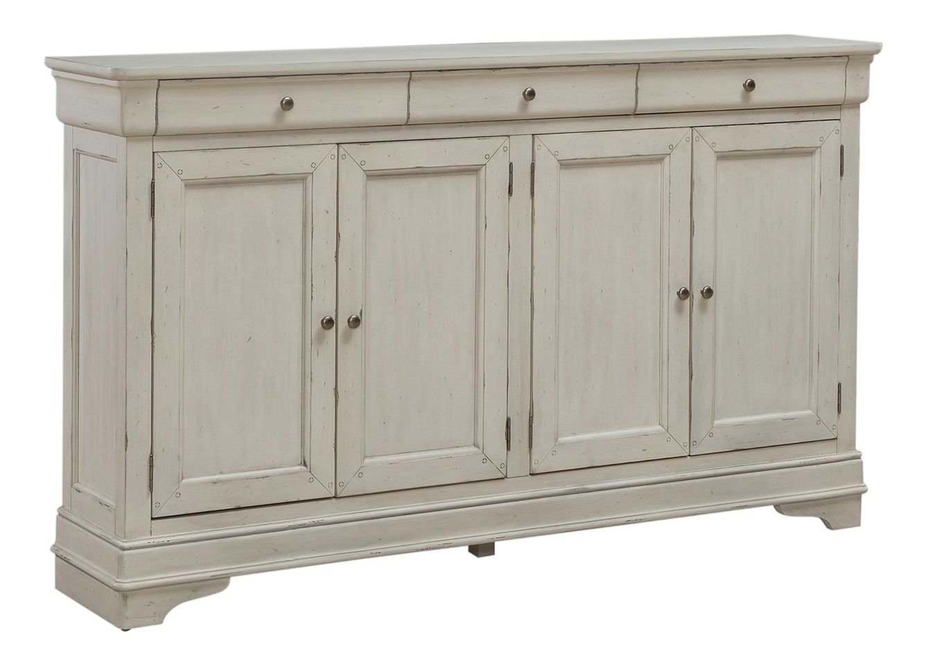 Morrow Bay Wood 4-Door 3-Drawer Hall Buffet