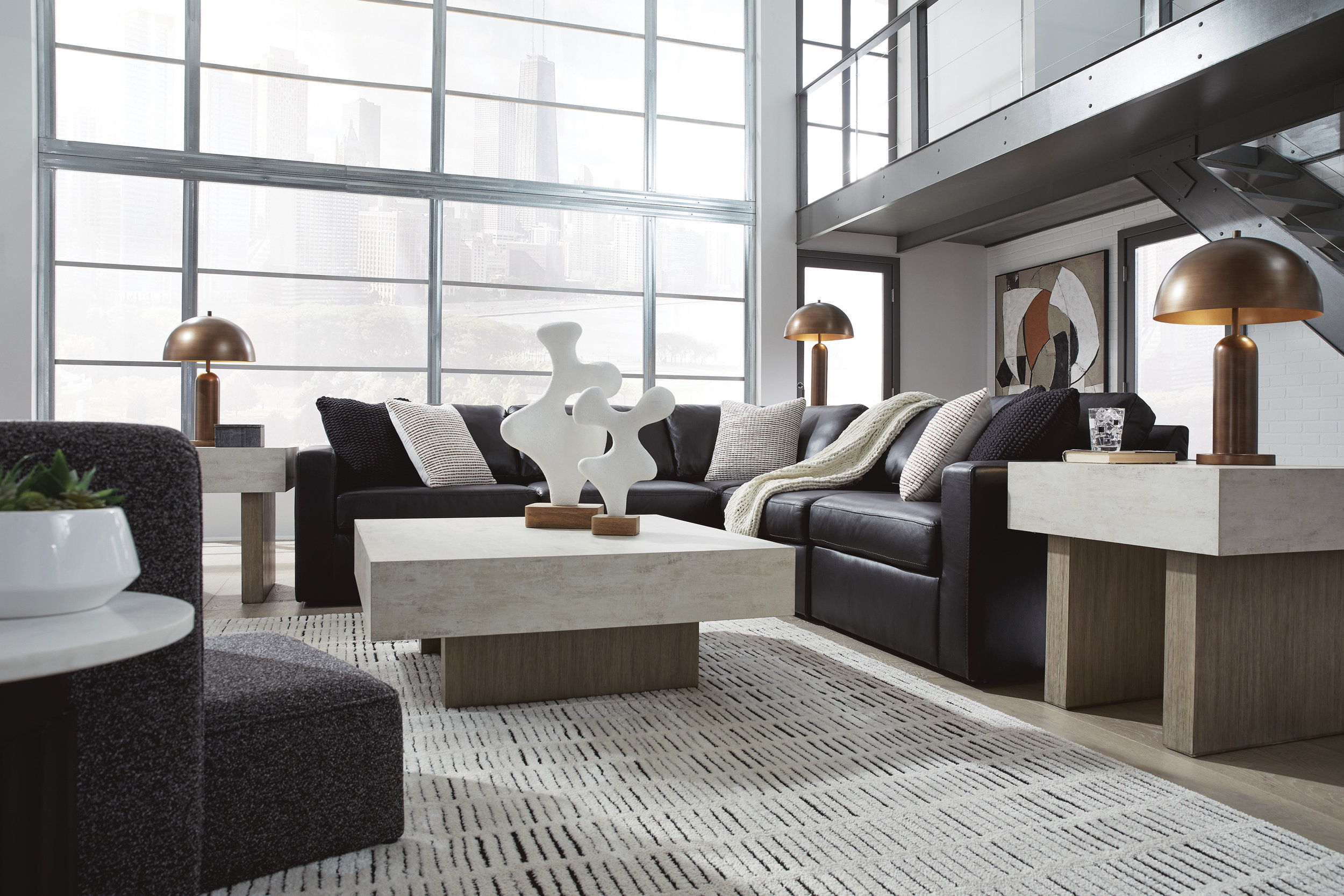 ModMax II L-Shaped Leather 5-Piece Sectional