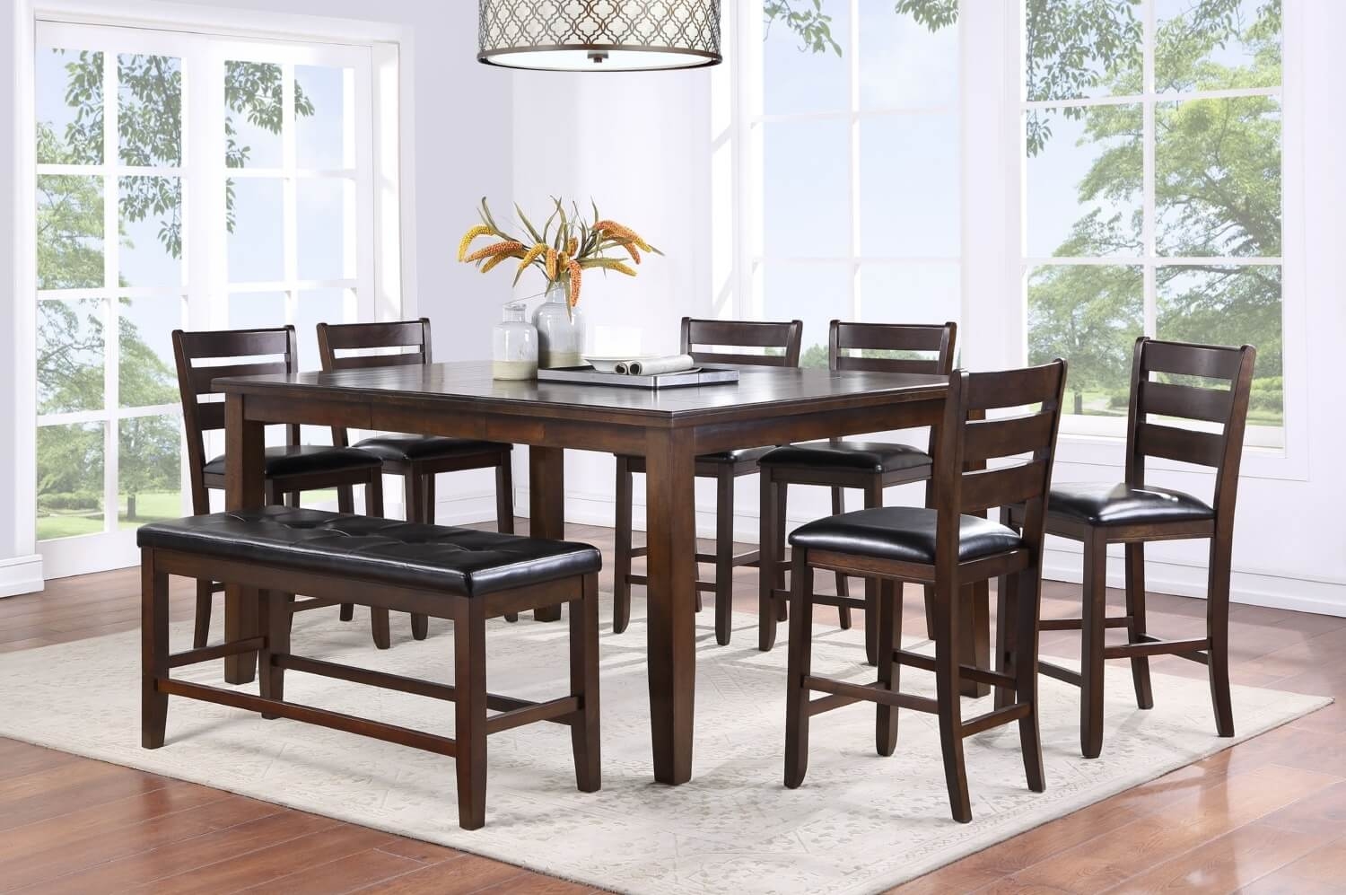 Urbana Wood/Wood Veneer Extendable Counter Table