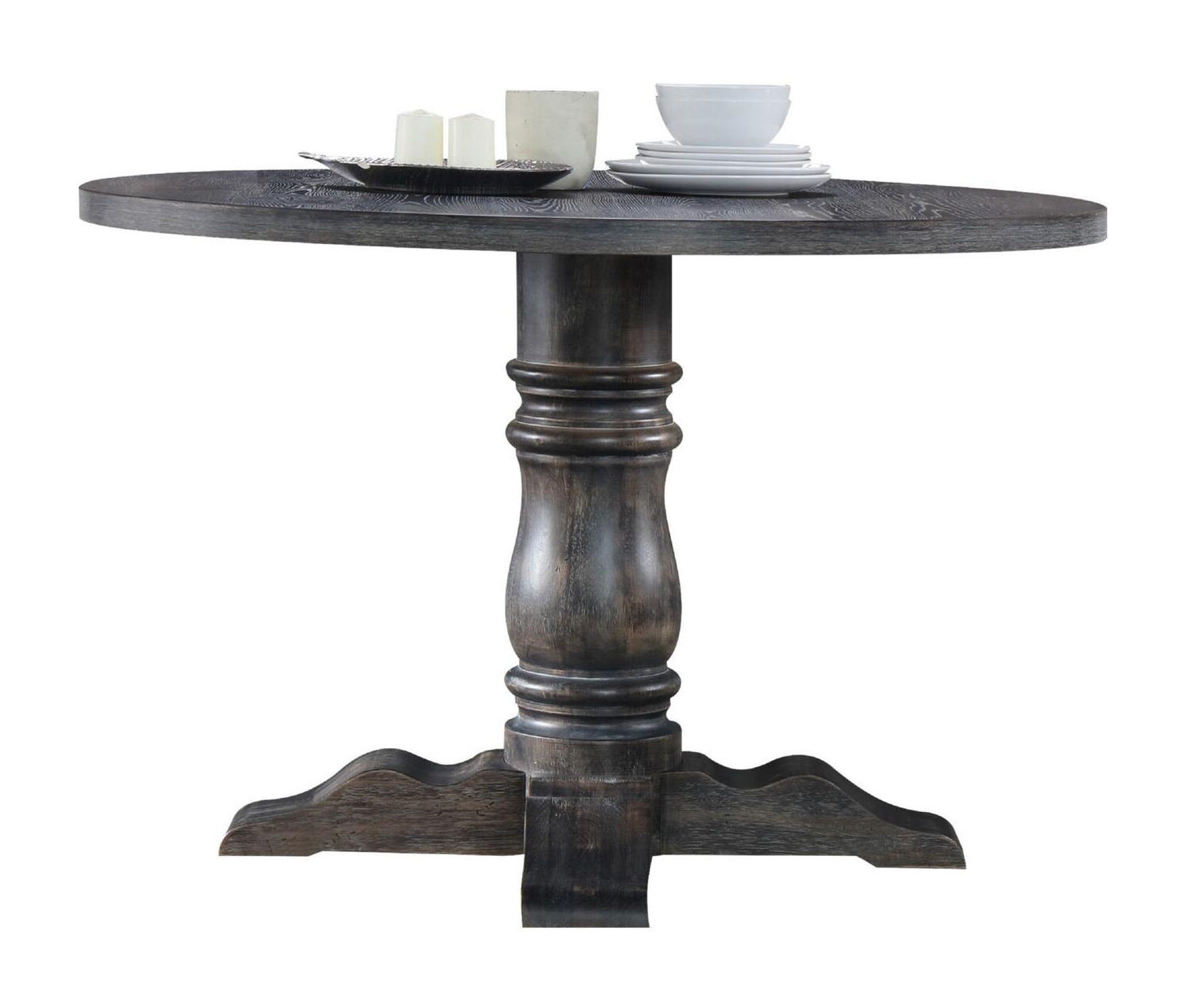 Leventis Fabric/Wood Round Dining Table