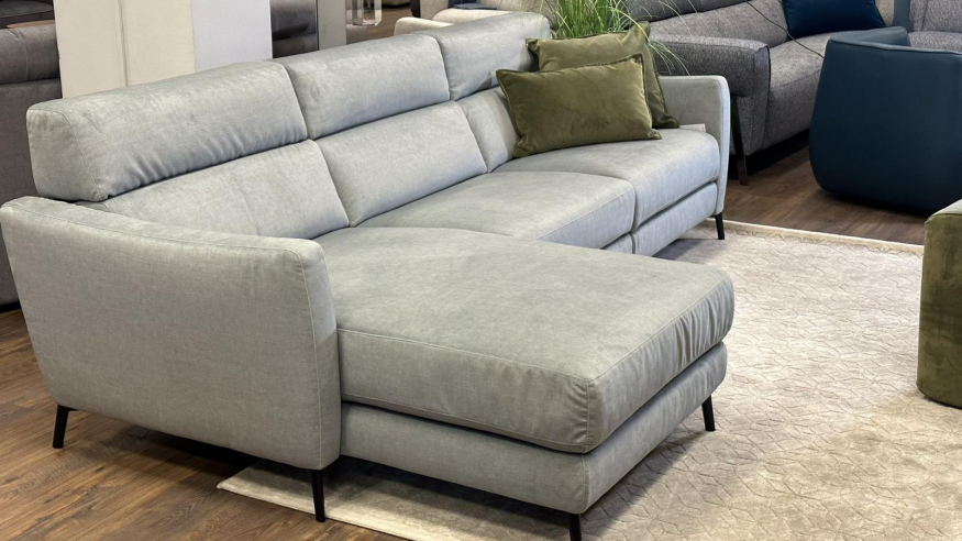 Greg Fabric/Leather L-Shaped Customizable Sectional Sofa