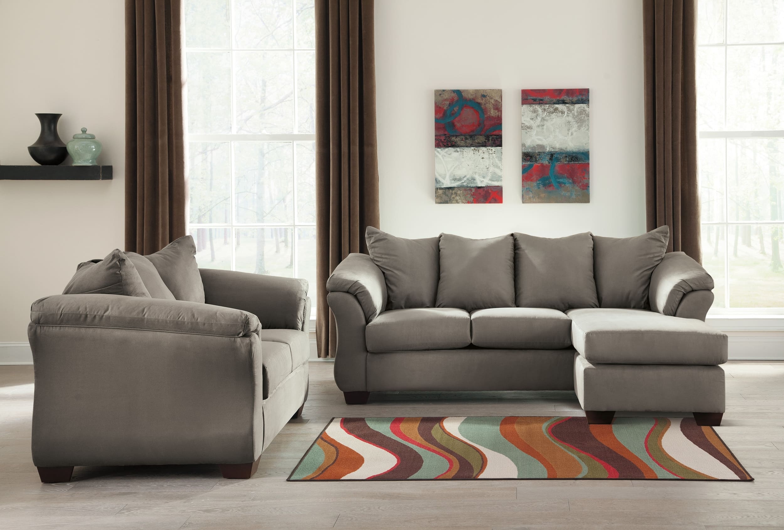 Ashley Darcy Sofa Chaise And Loveseat Set