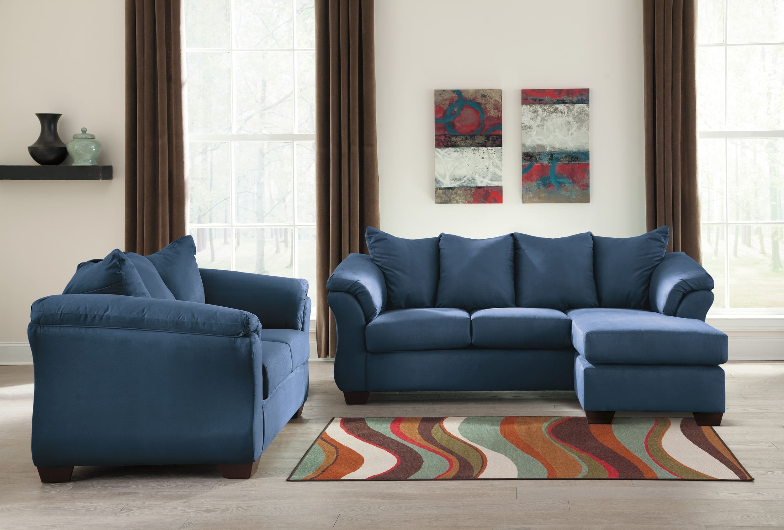 Ashley Darcy Sofa Chaise And Loveseat Set