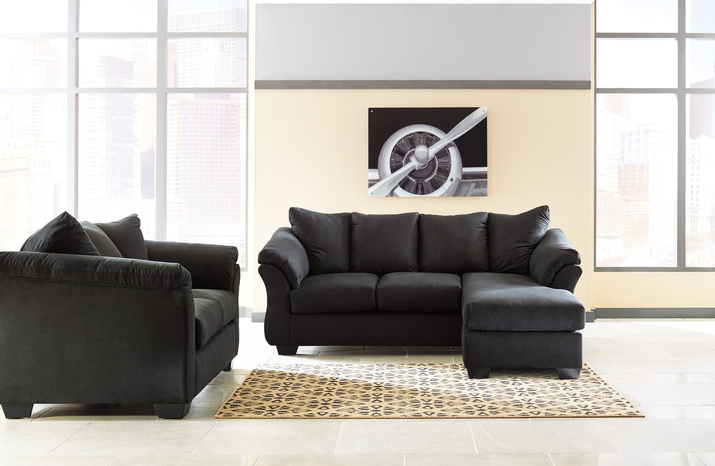 Ashley Darcy Sofa Chaise And Loveseat Set