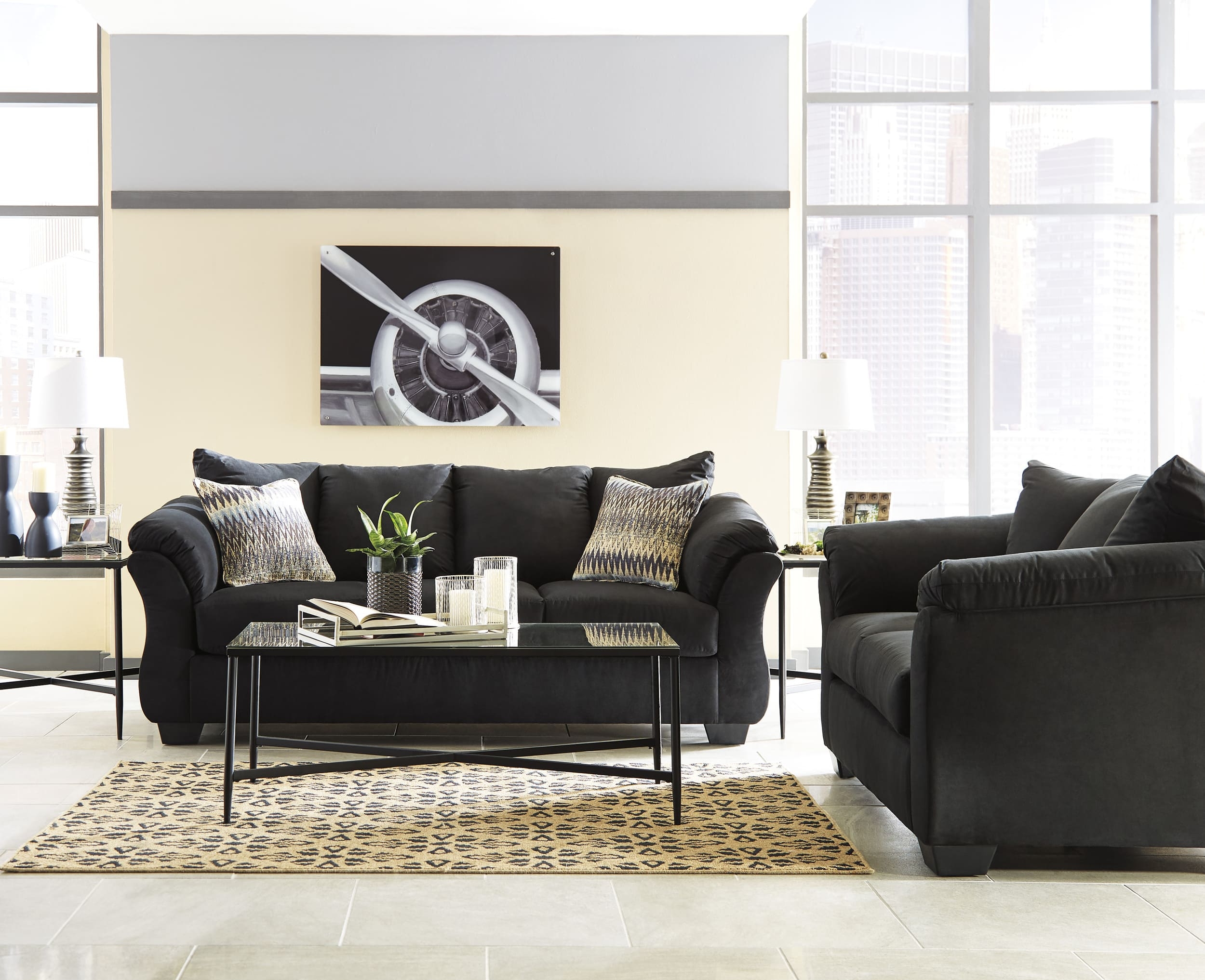 Ashley Darcy Sofa, Loveseat And Center Table