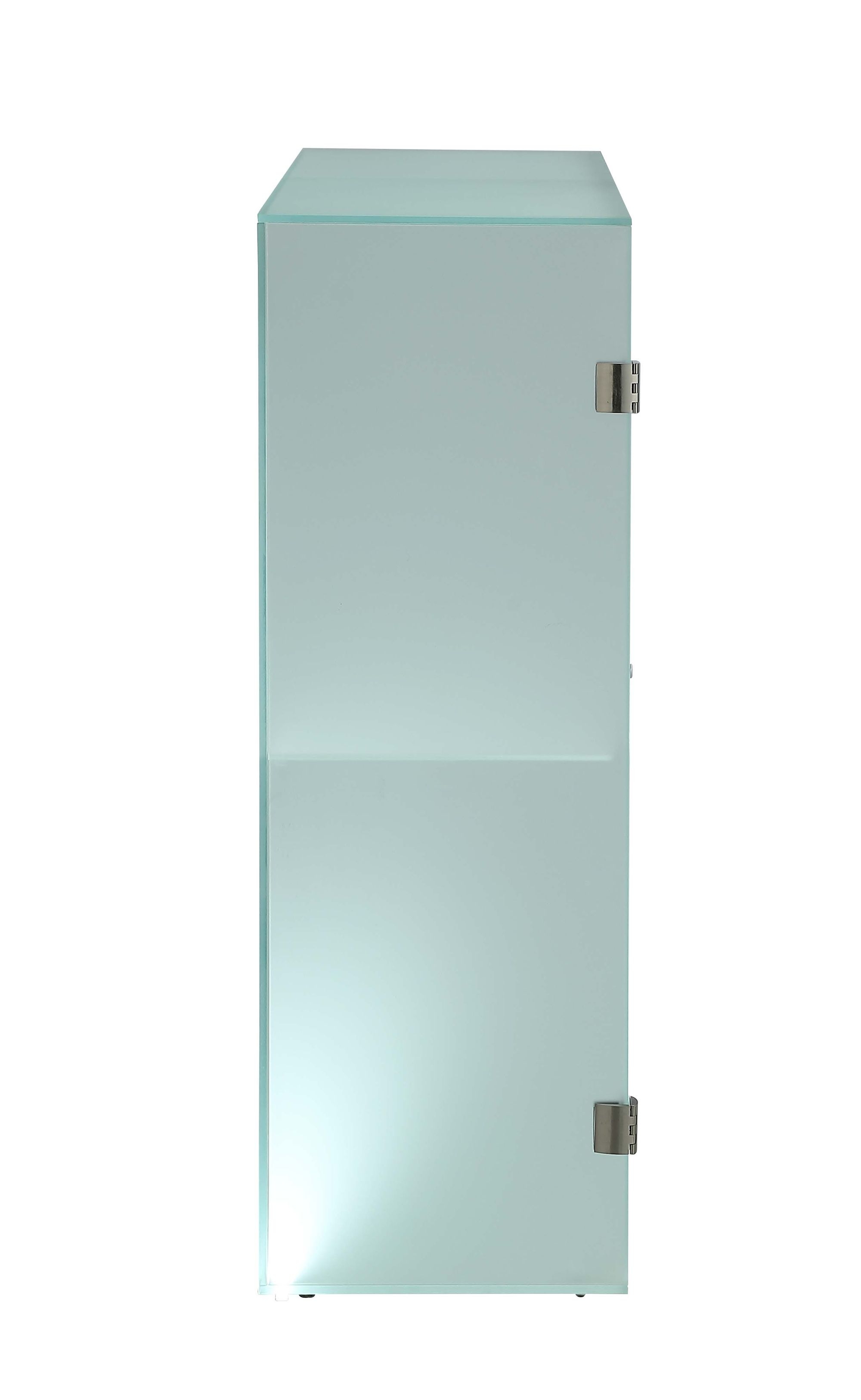 75301 Frosted Glass Cabinet with Doors, Shelves & LED Lights