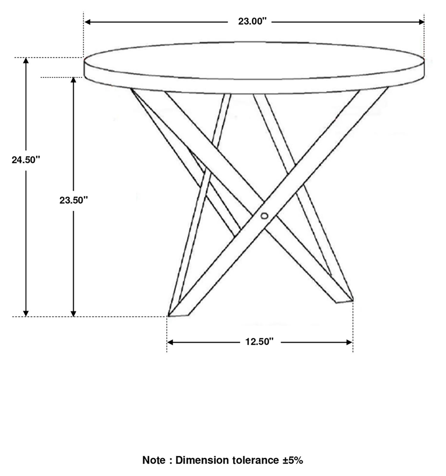Zack Wood Round End Table with Iron Base