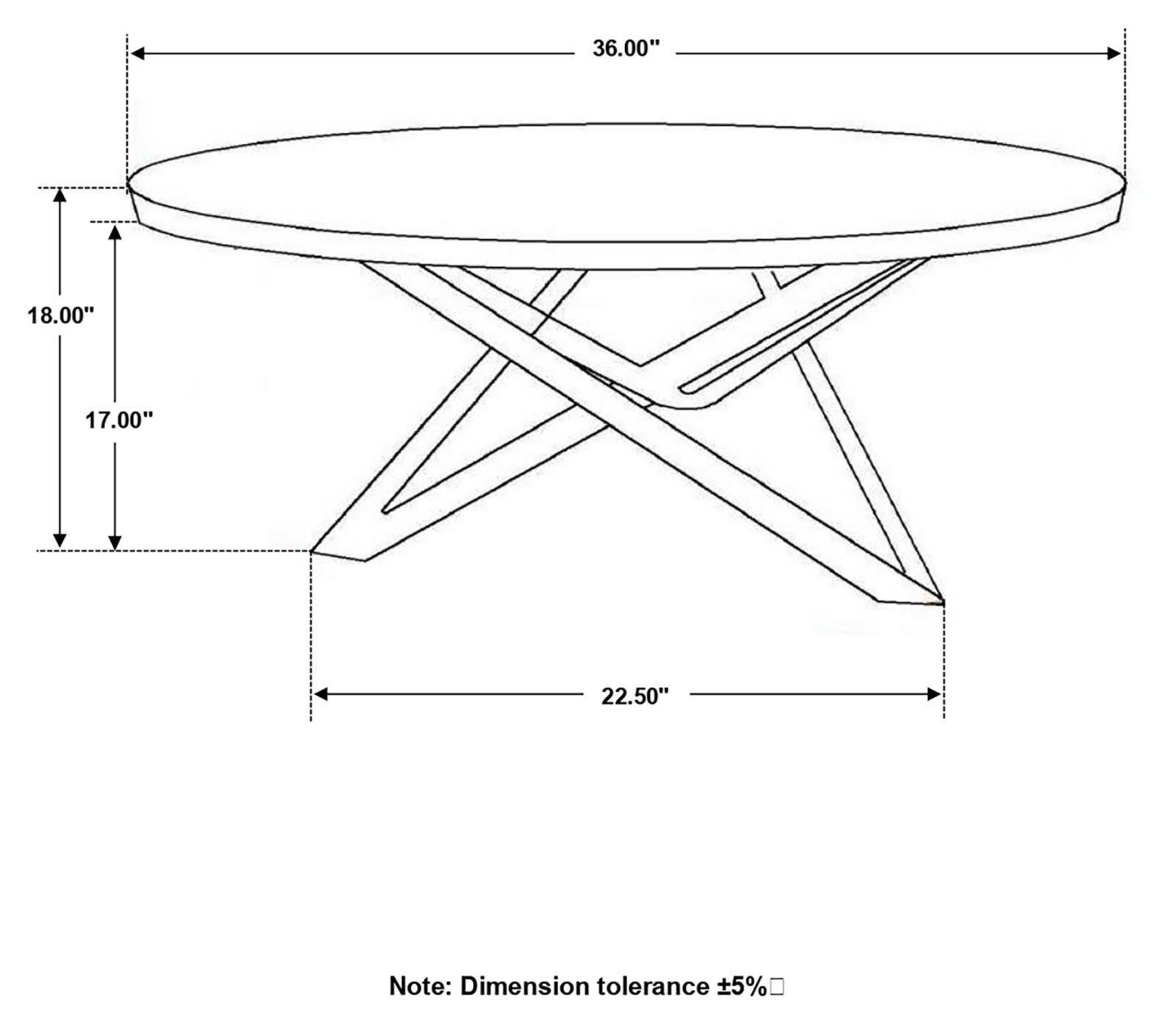 Zack Wood Round Coffee Table with Iron Base
