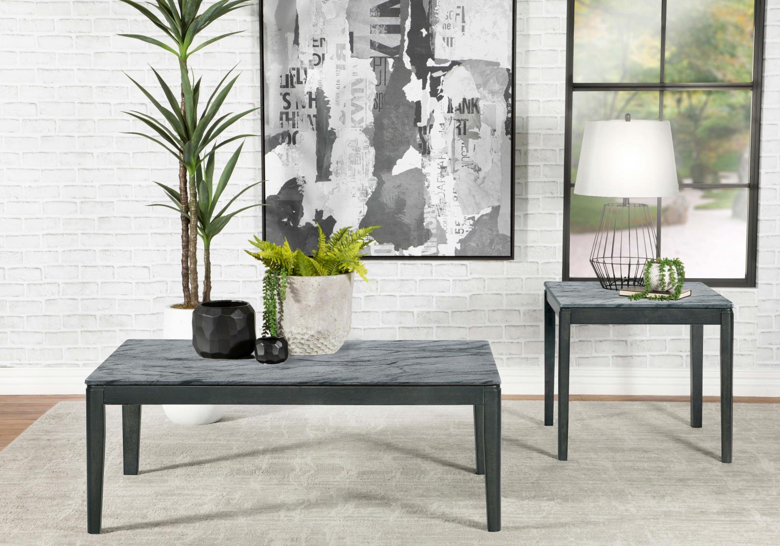 Mozzi Faux Marble Rectangular Coffee Table