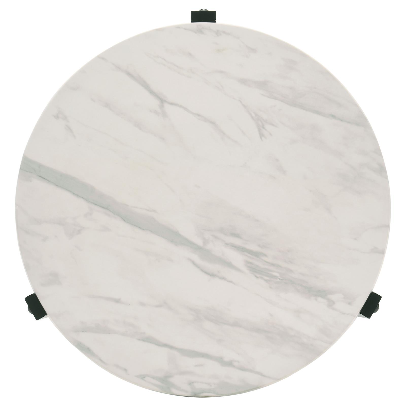 Tandi Round Faux Marble End Table