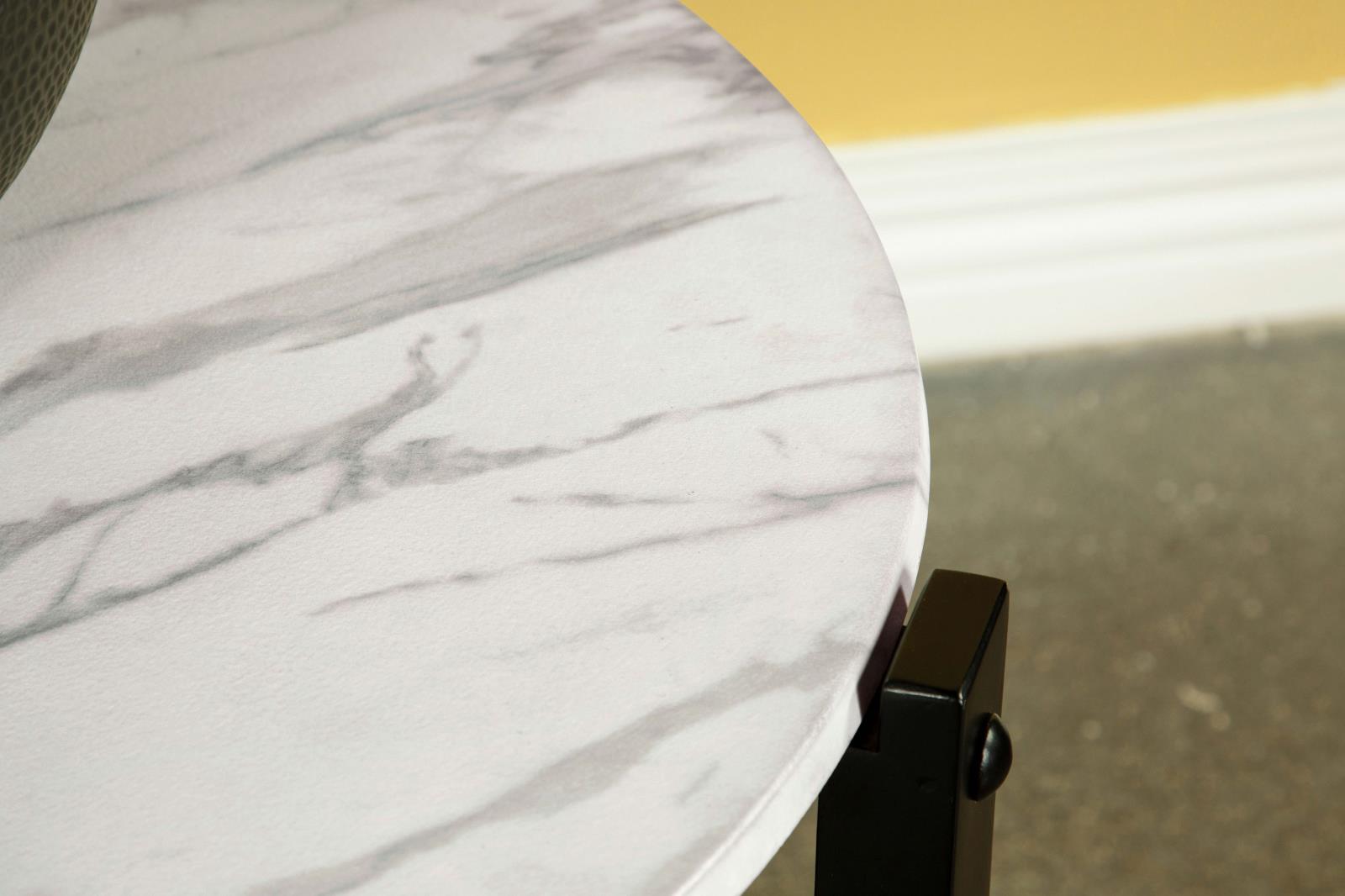 Tandi Round Faux Marble End Table