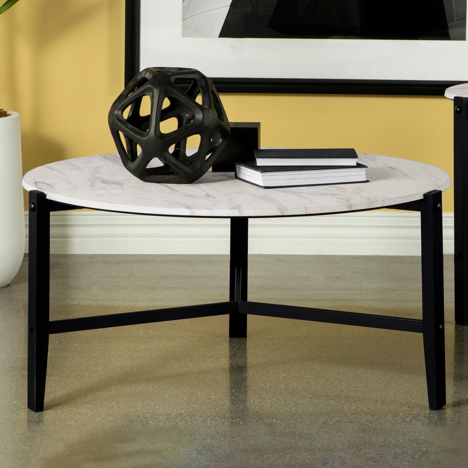 Tandi Round Faux Marble Coffee Table