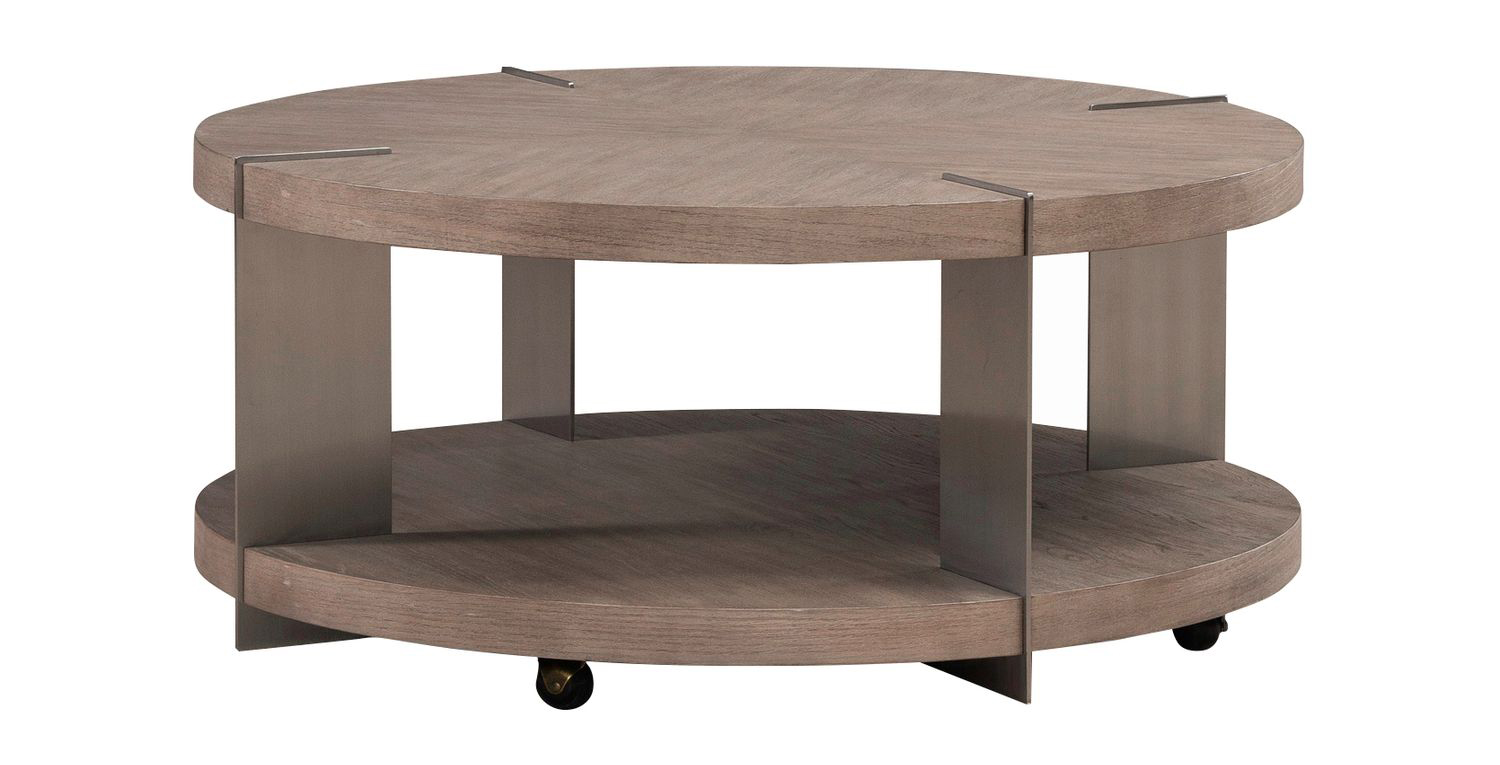 Harlow Round Cocktail Table Set – MDF & Metal