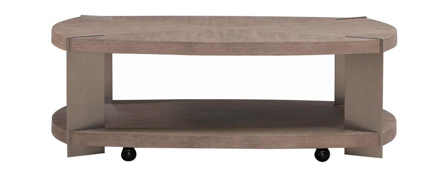 Harlow Oval MDF/Metal Cocktail Table w/Casters