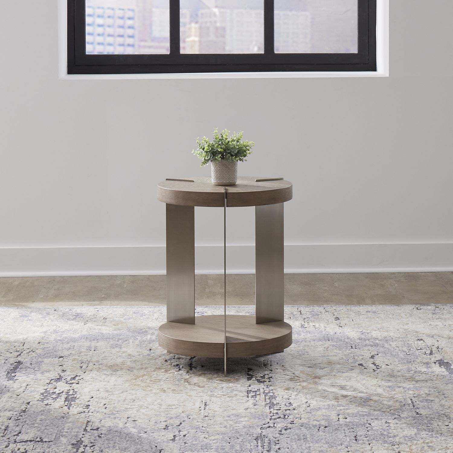 Harlow Round MDF/Metal Chairside Table