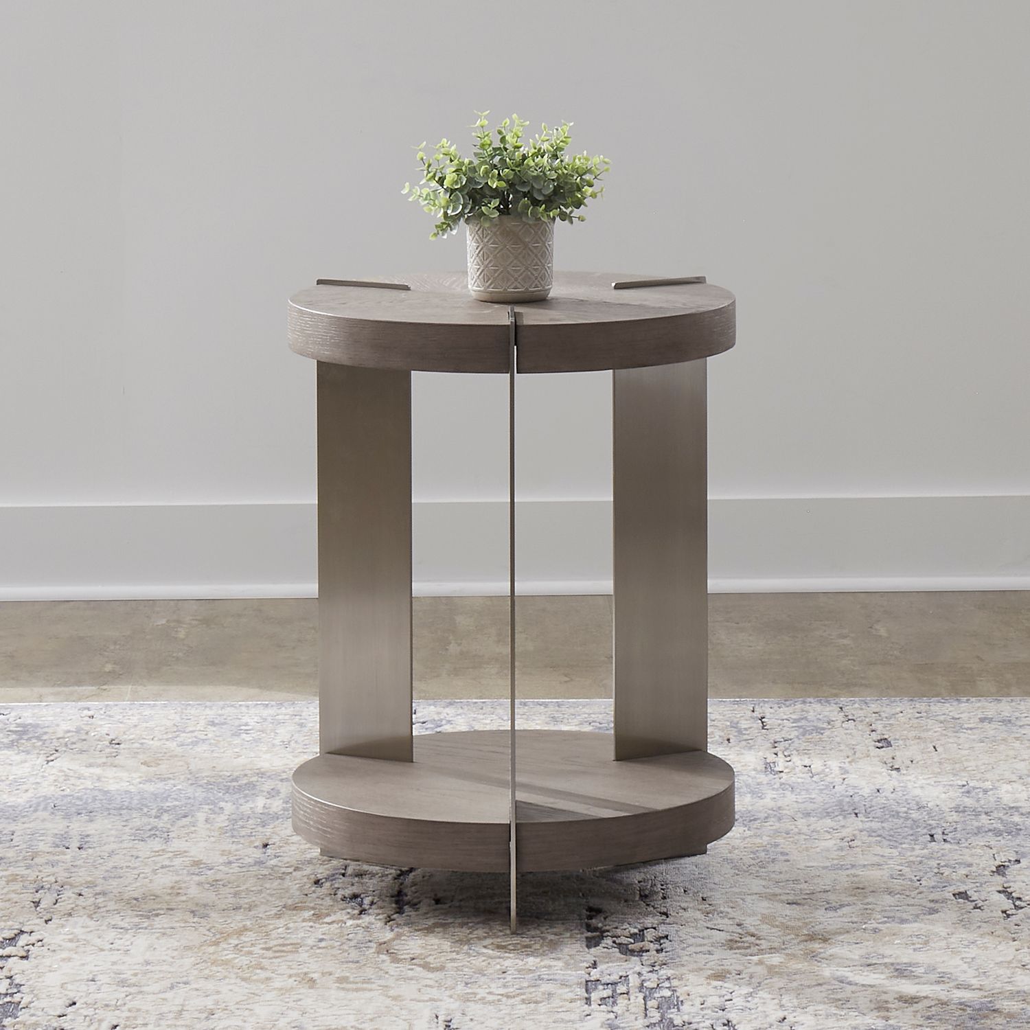 Harlow Oval MDF & Metal Cocktail Table Set – Modern