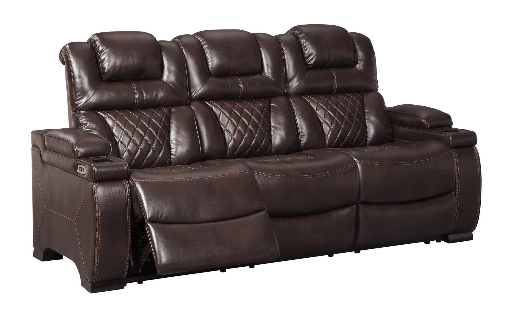 WRS Ashley SM Warnerton Leatherette Power Reclining Living Room Set (Sofa & Loveseat)